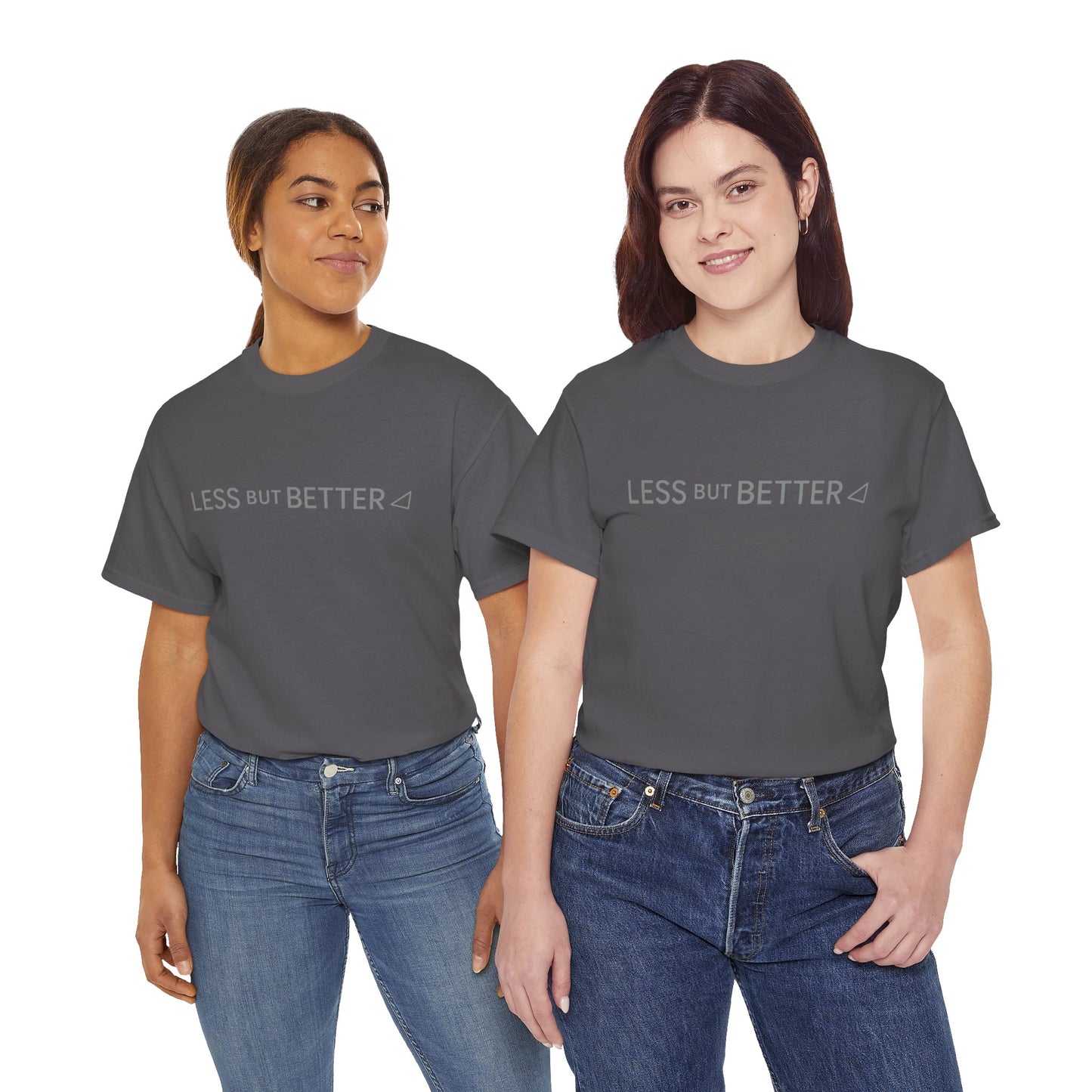 Minimalist Graphic Tee - Less But Better Unisex Heavy Cotton Shirt