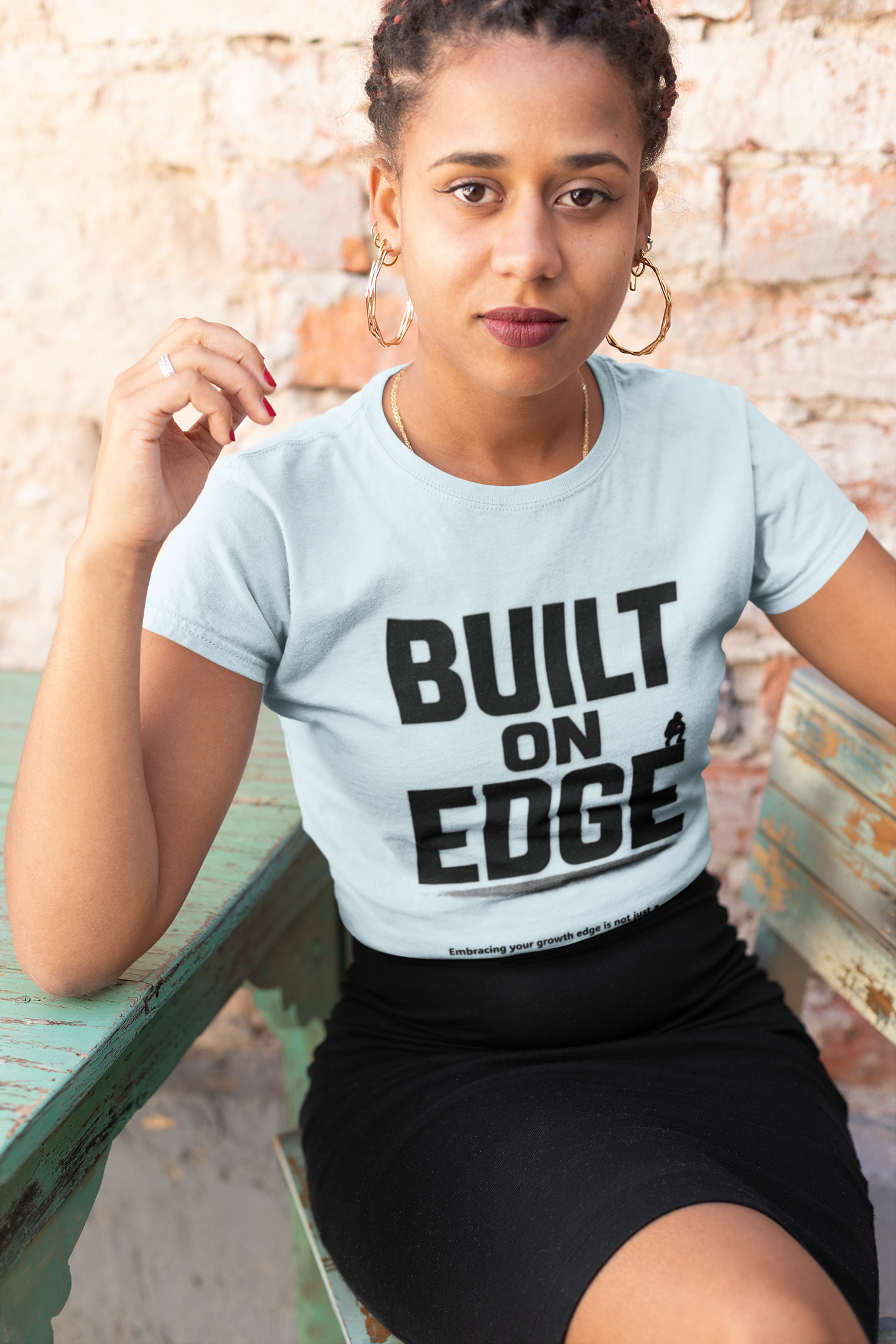 Bold Motivational T-Shirt - Built on Edge, Graphic Tee for Inspiration and Urban Style