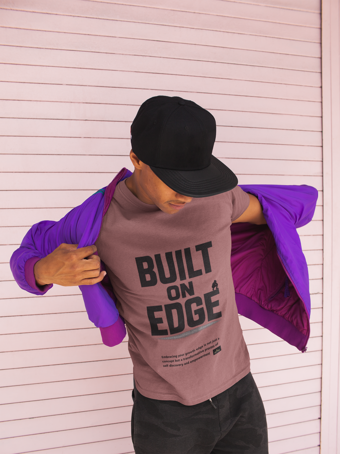 Bold Motivational T-Shirt - Built on Edge, Graphic Tee for Inspiration and Urban Style