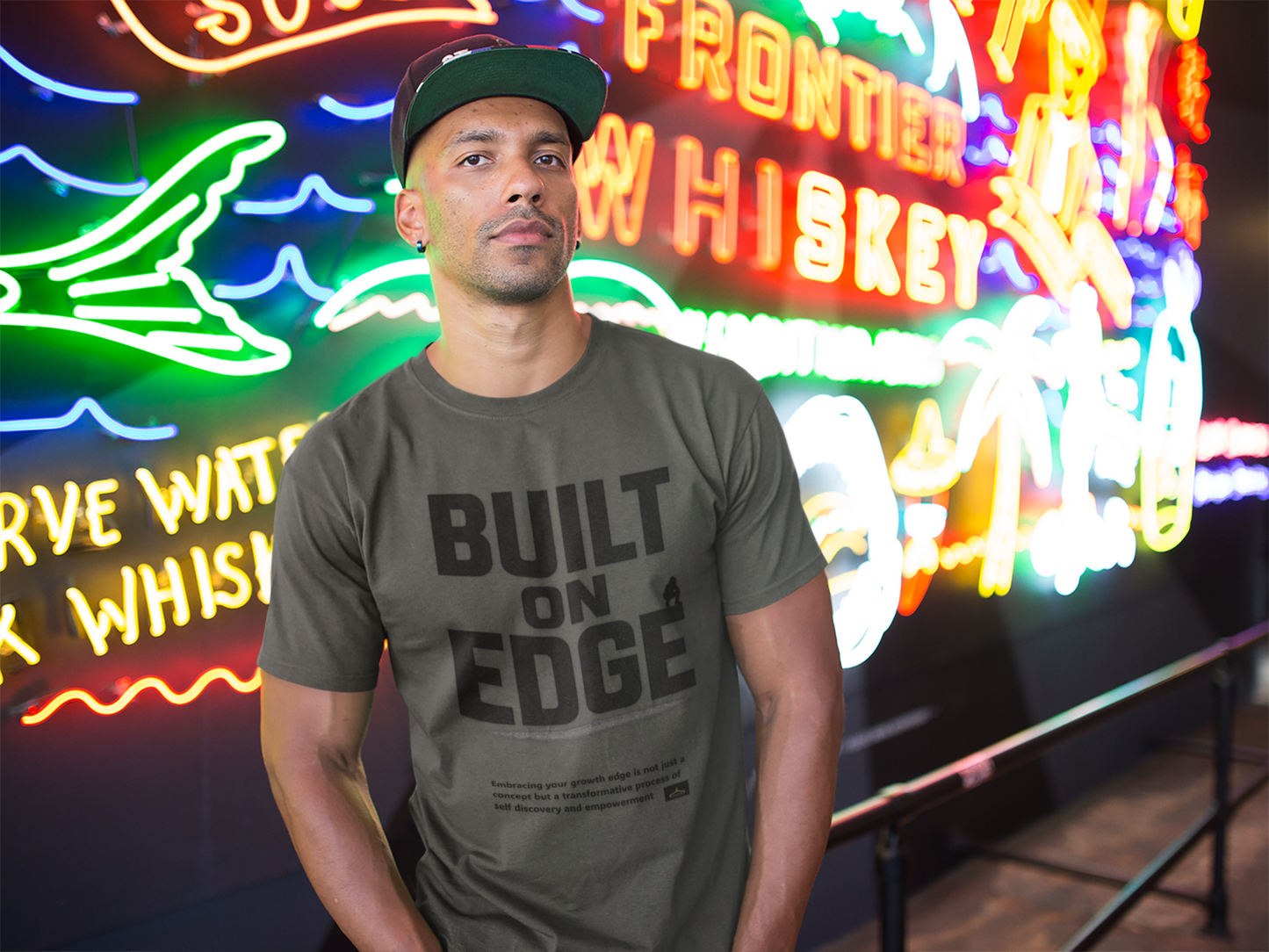 Bold Motivational T-Shirt - Built on Edge, Graphic Tee for Inspiration and Urban Style