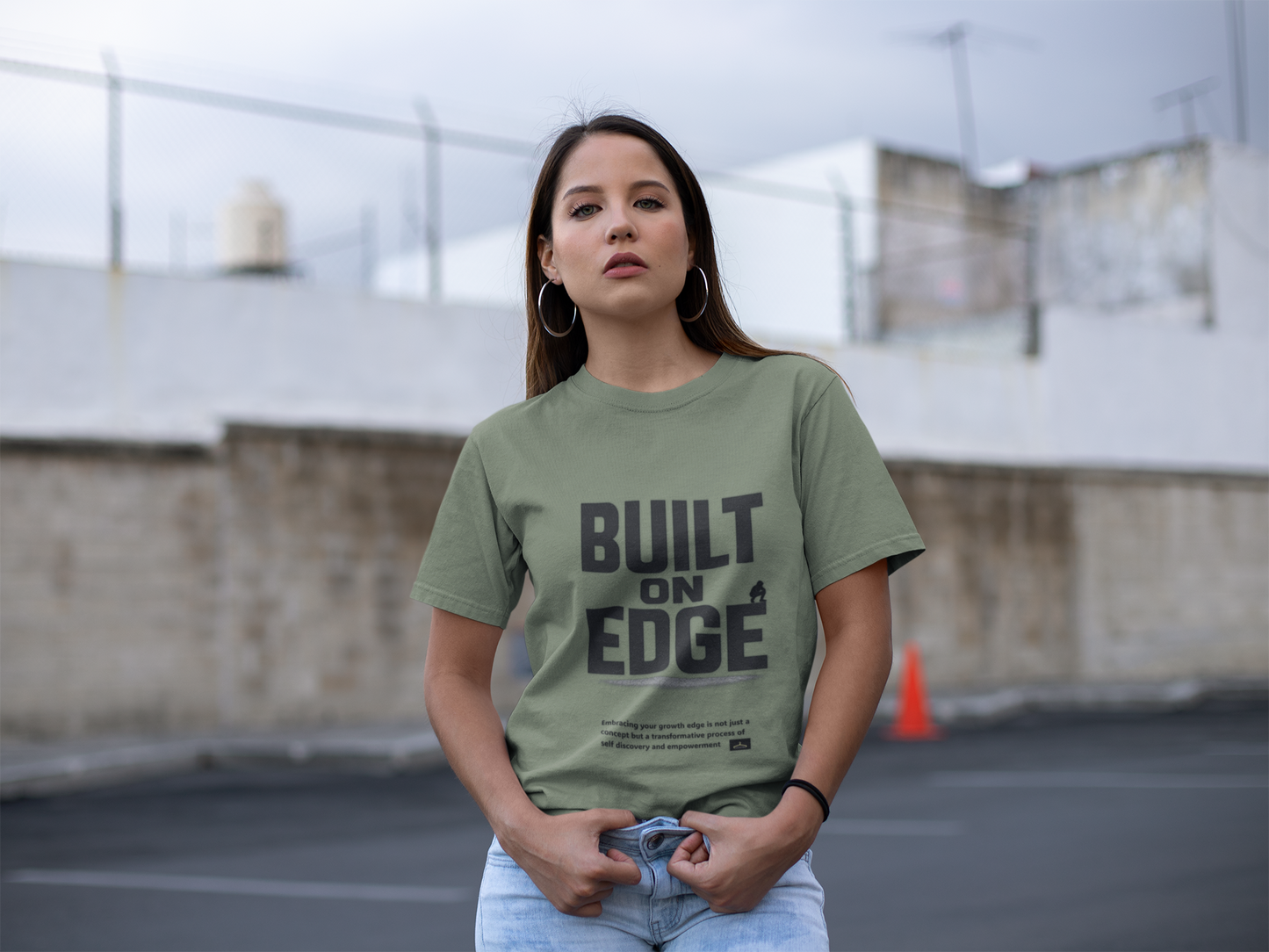 Bold Motivational T-Shirt - Built on Edge, Graphic Tee for Inspiration and Urban Style