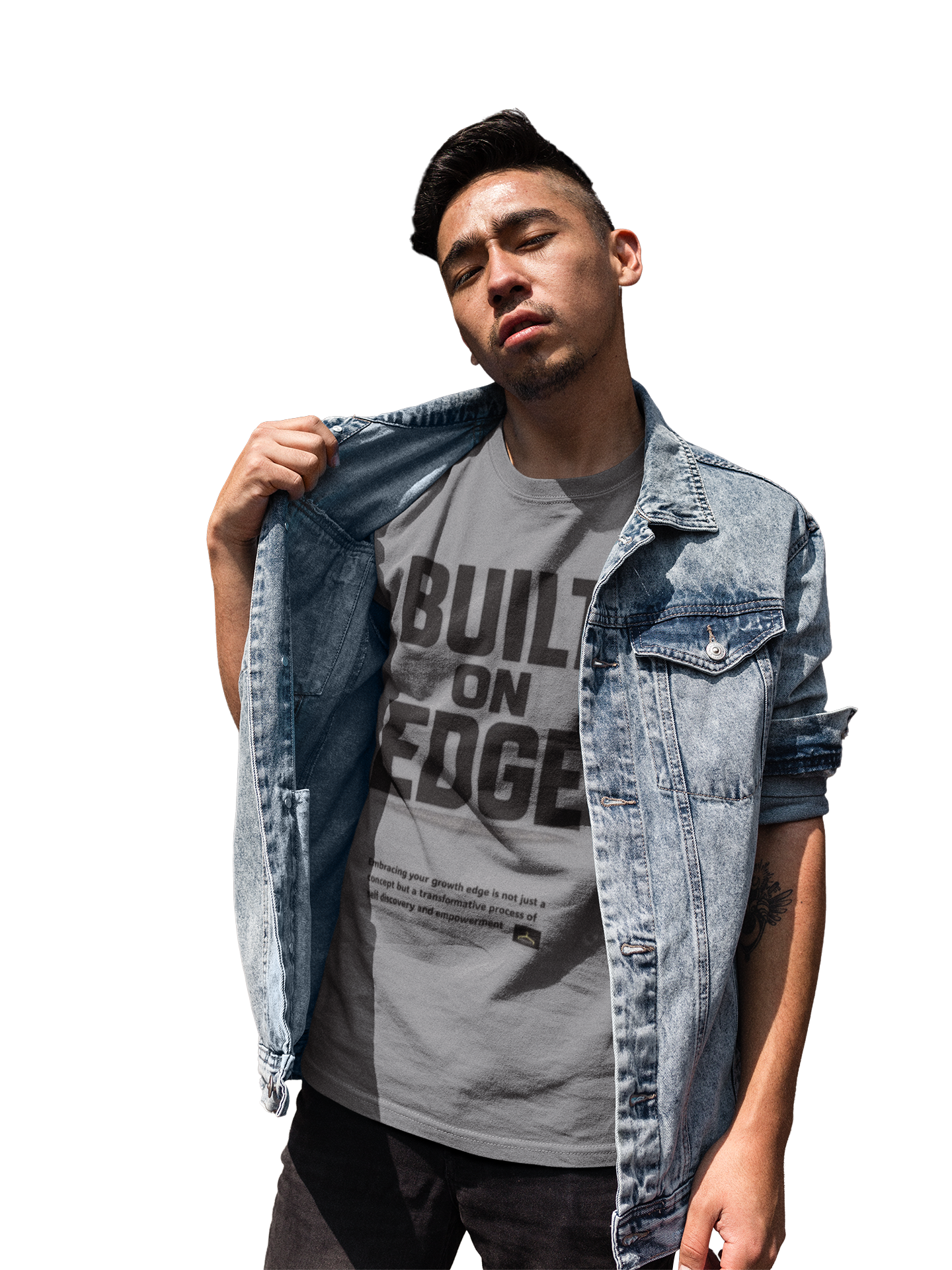 Bold Motivational T-Shirt - Built on Edge, Graphic Tee for Inspiration and Urban Style