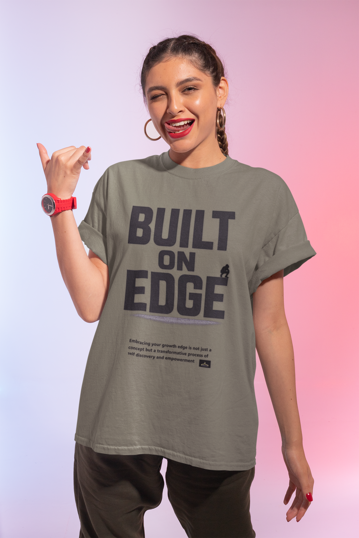 Bold Motivational T-Shirt - Built on Edge, Graphic Tee for Inspiration and Urban Style
