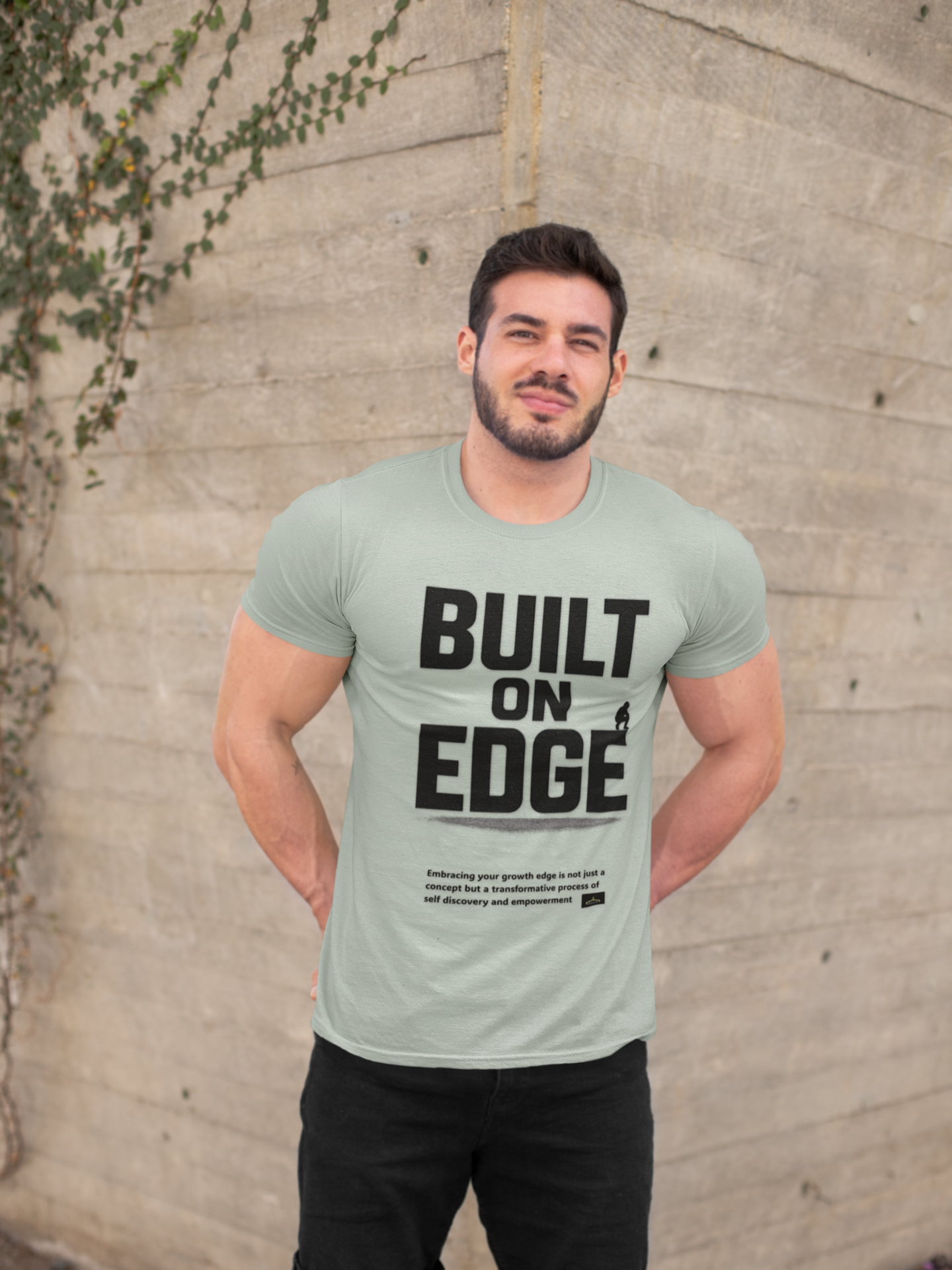 Bold Motivational T-Shirt - Built on Edge, Graphic Tee for Inspiration and Urban Style