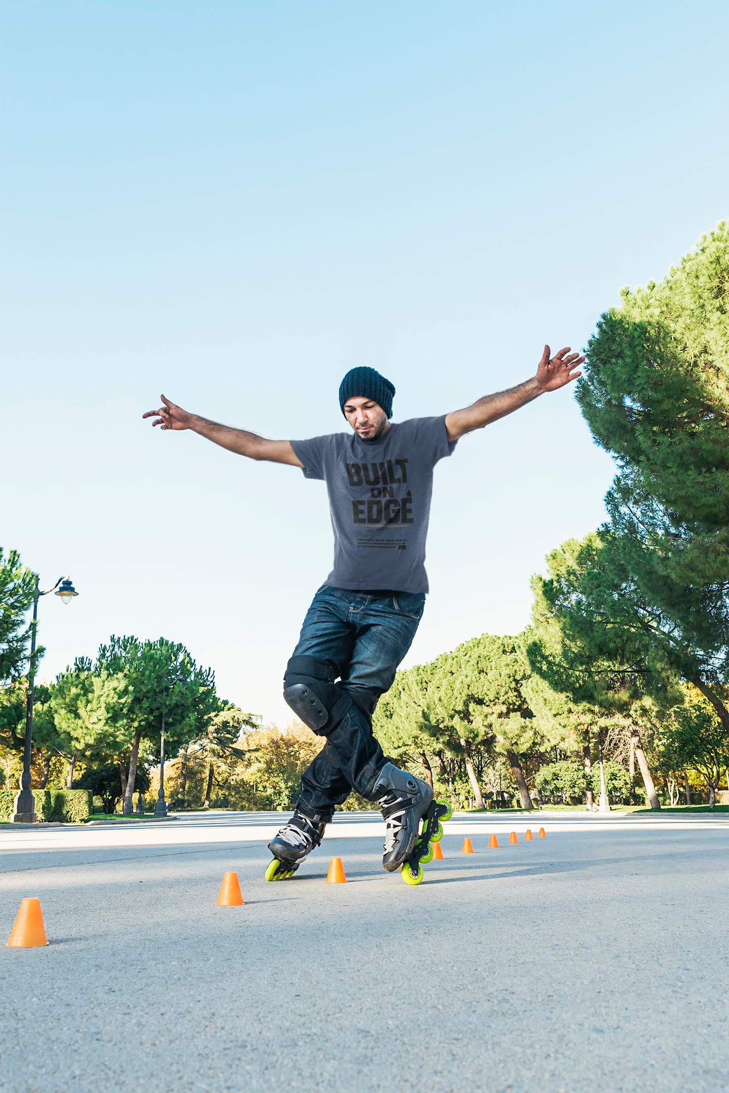 Bold Motivational T-Shirt - Built on Edge, Graphic Tee for Inspiration and Urban Style