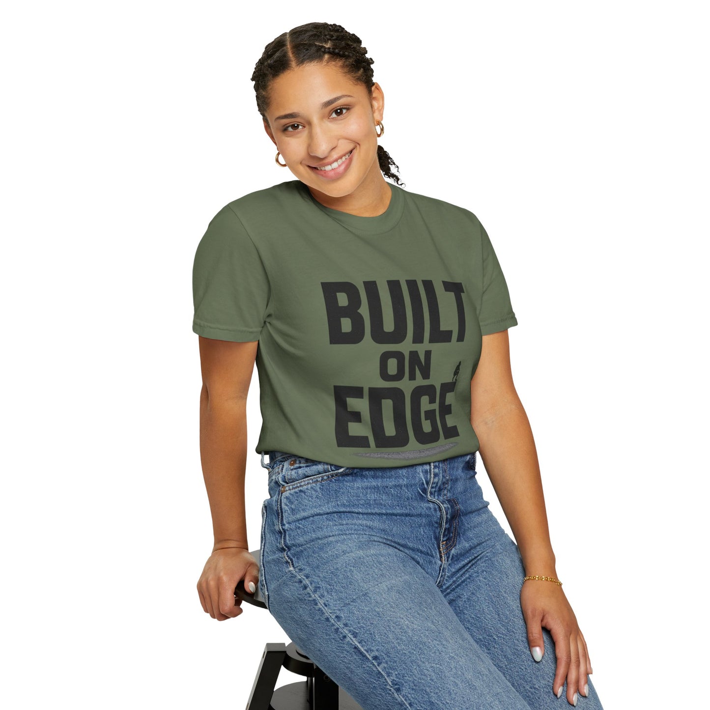 Bold Motivational T-Shirt - Built on Edge, Graphic Tee for Inspiration and Urban Style