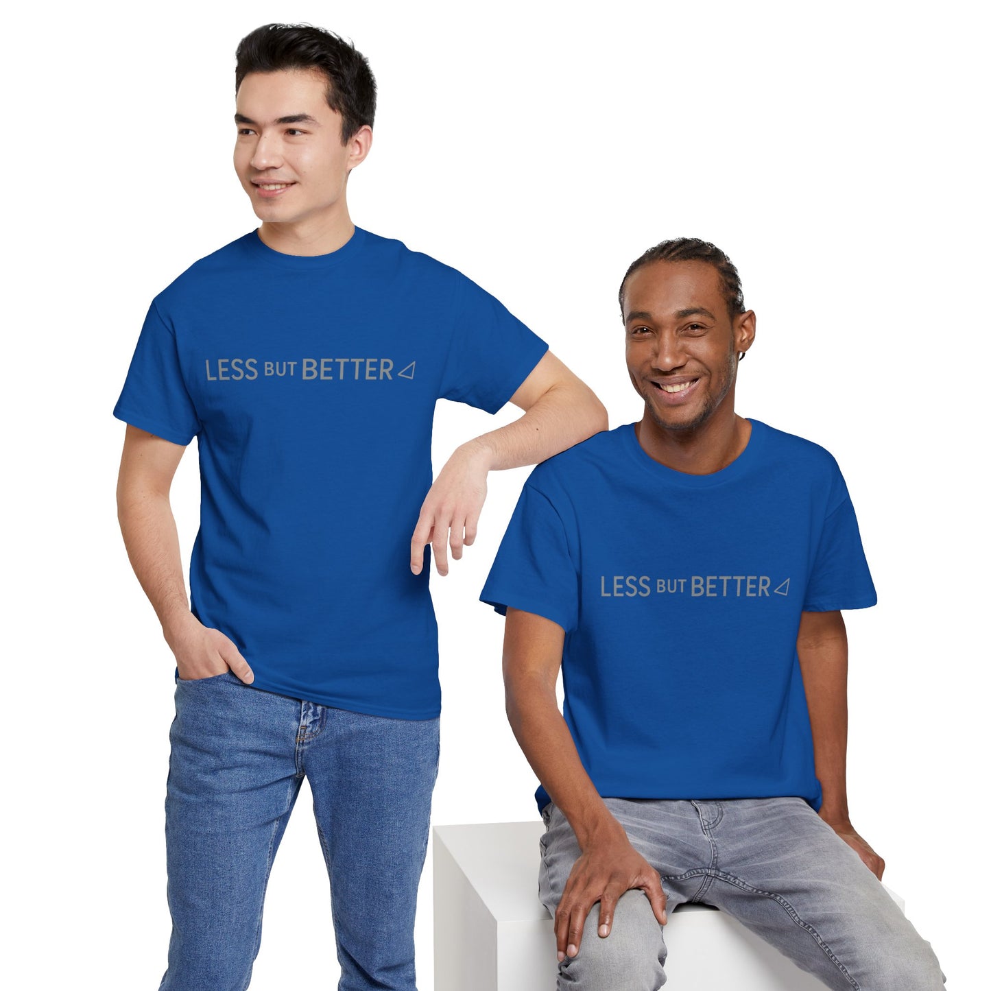 Minimalist Graphic Tee - Less But Better Unisex Heavy Cotton Shirt