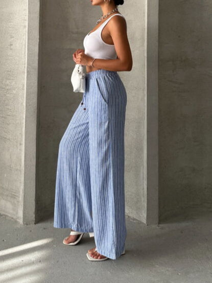 Striped Linen Trousers