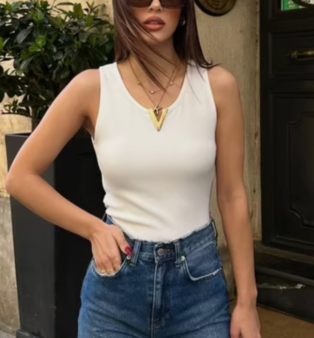 Gold V Tank Top
