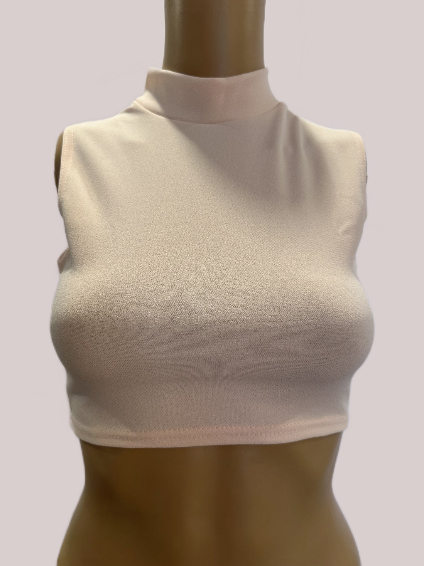 Sexy Sleeveless Crewneck Crop Top