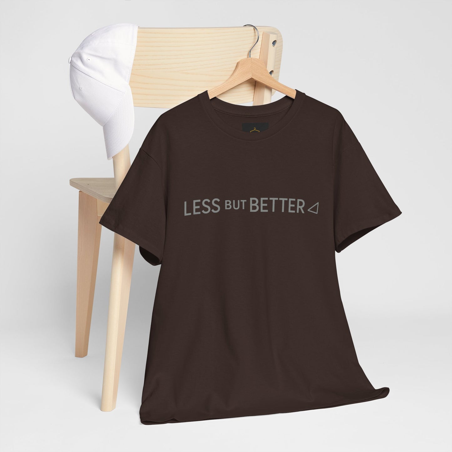 Minimalist Graphic Tee - Less But Better Unisex Heavy Cotton Shirt