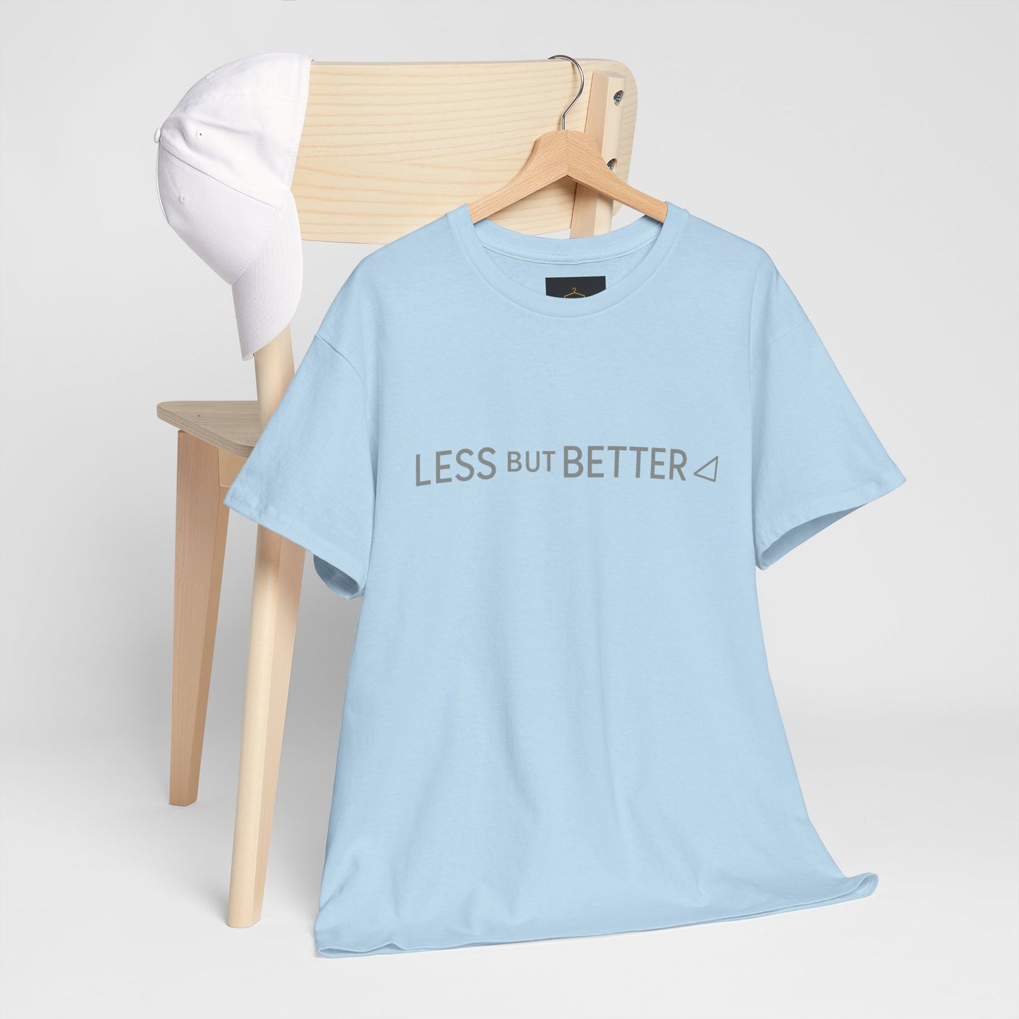Minimalist Graphic Tee - Less But Better Unisex Heavy Cotton Shirt