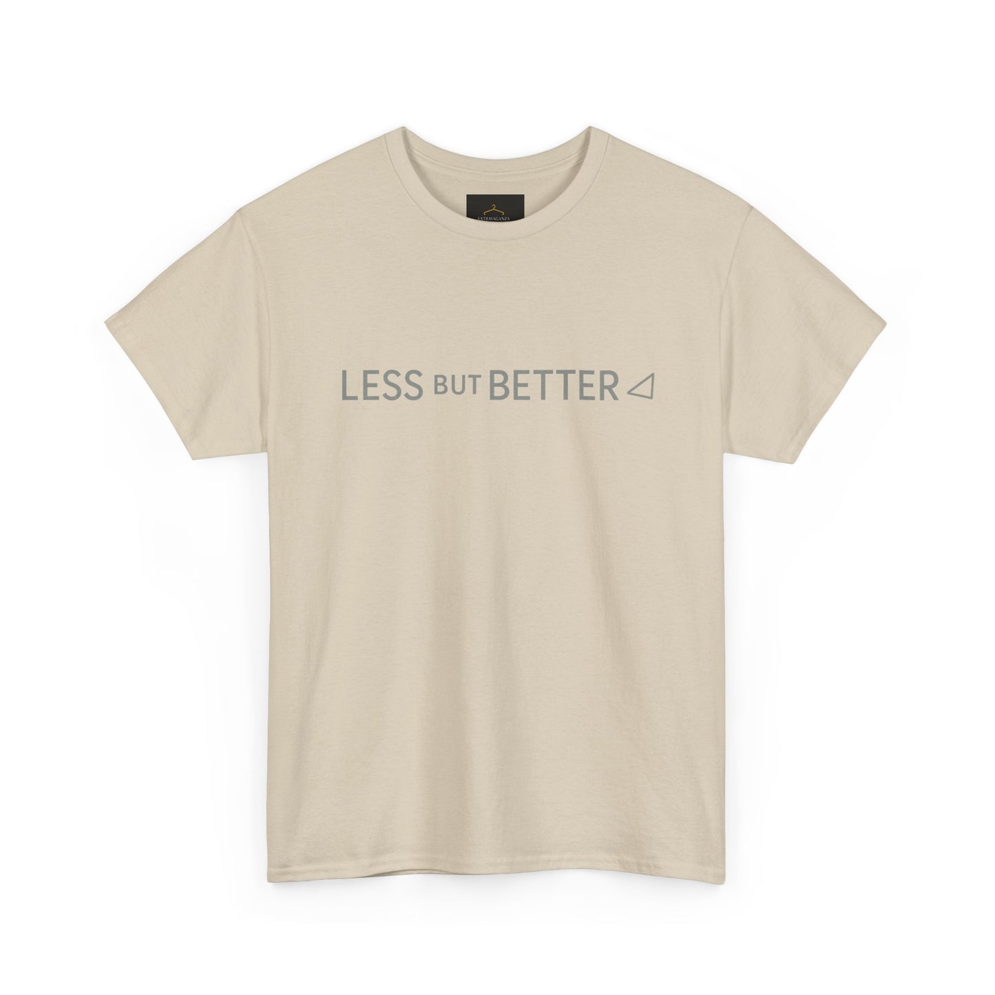 Minimalist Graphic Tee - Less But Better Unisex Heavy Cotton Shirt