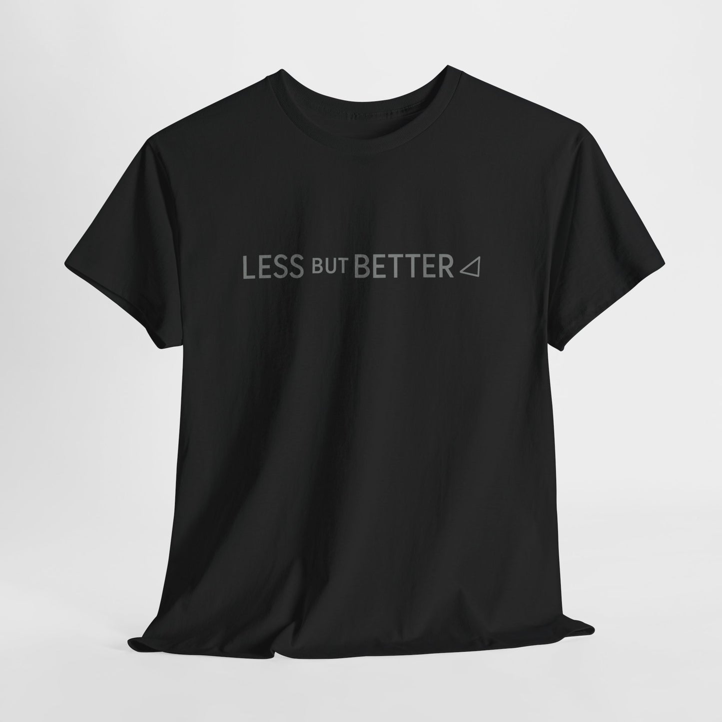 Minimalist Graphic Tee - Less But Better Unisex Heavy Cotton Shirt