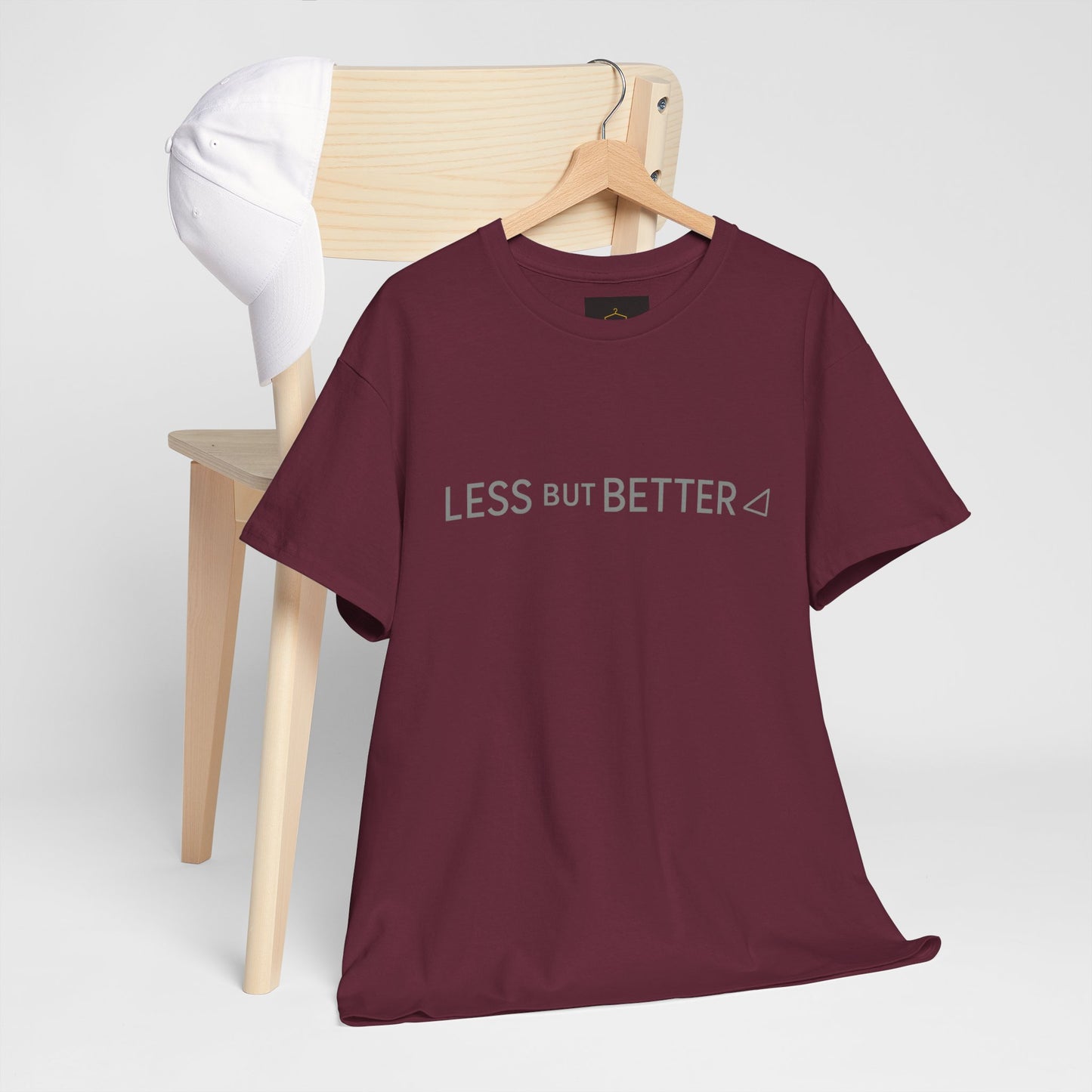 Minimalist Graphic Tee - Less But Better Unisex Heavy Cotton Shirt