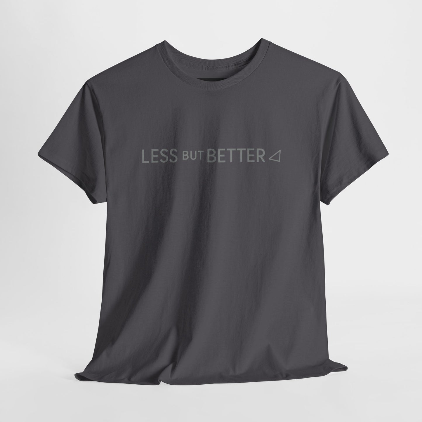 Minimalist Graphic Tee - Less But Better Unisex Heavy Cotton Shirt