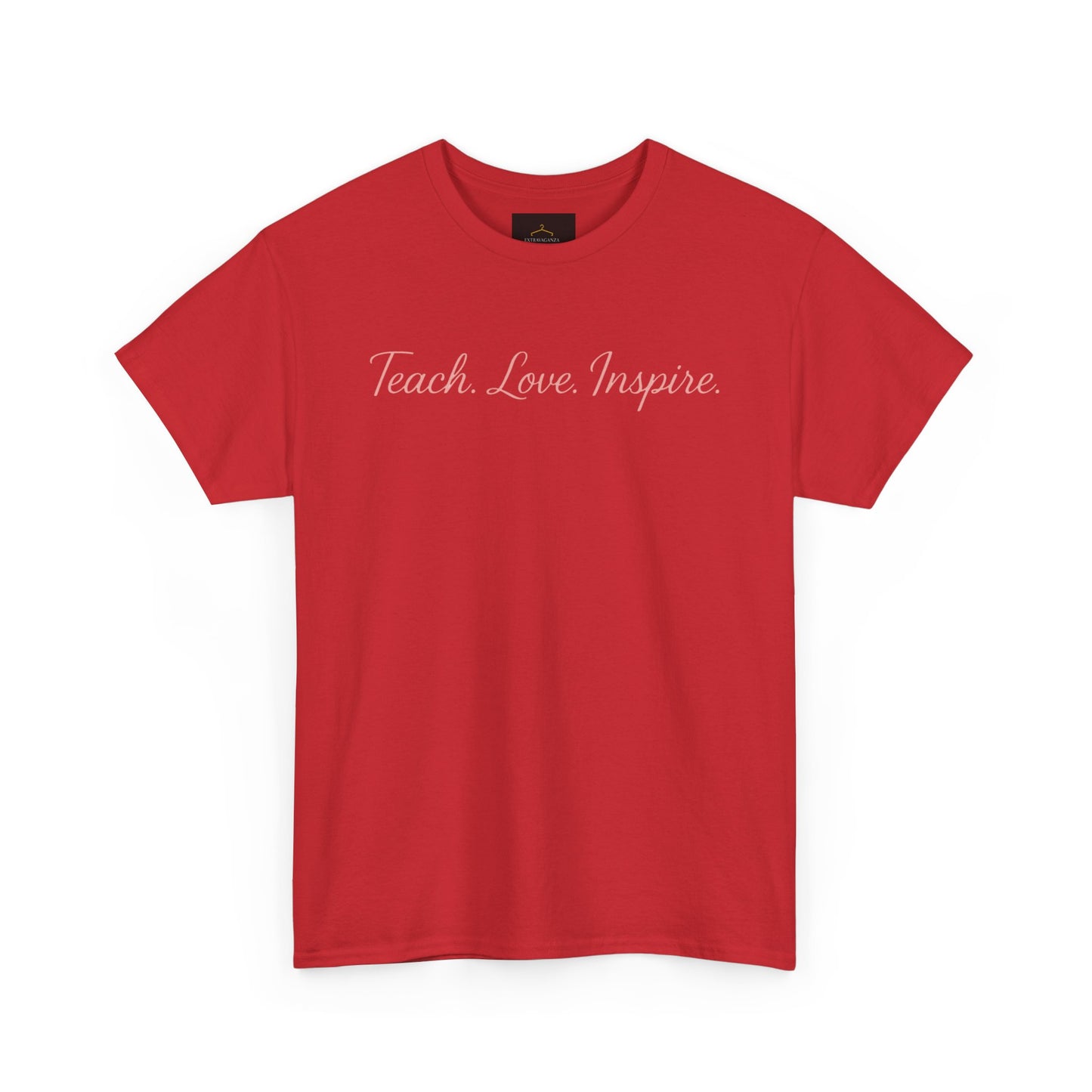 Inspirational Quote Tee, Teach Love Inspire T-Shirt, Motivational Shirt, Gift for Teachers, Casual Wear, Unisex Cotton Tee