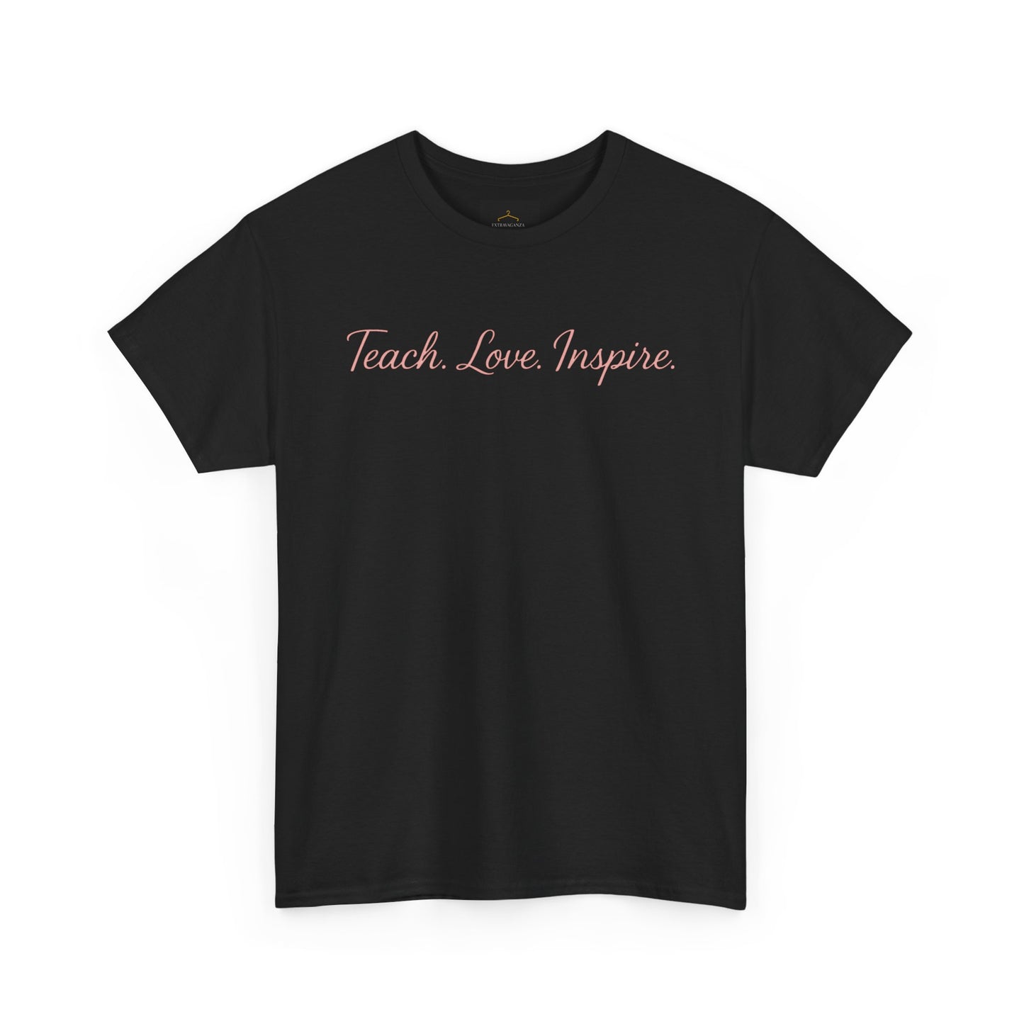Inspirational Quote Tee, Teach Love Inspire T-Shirt, Motivational Shirt, Gift for Teachers, Casual Wear, Unisex Cotton Tee