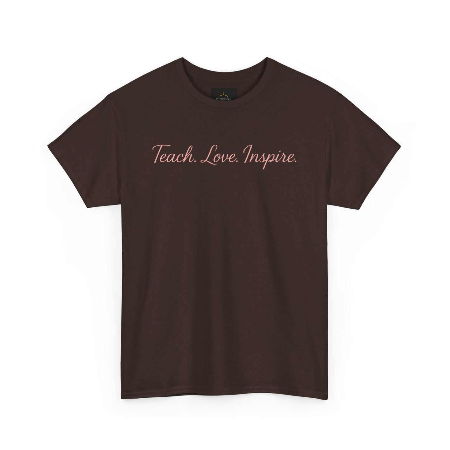 Inspirational Quote Tee, Teach Love Inspire T-Shirt, Motivational Shirt, Gift for Teachers, Casual Wear, Unisex Cotton Tee