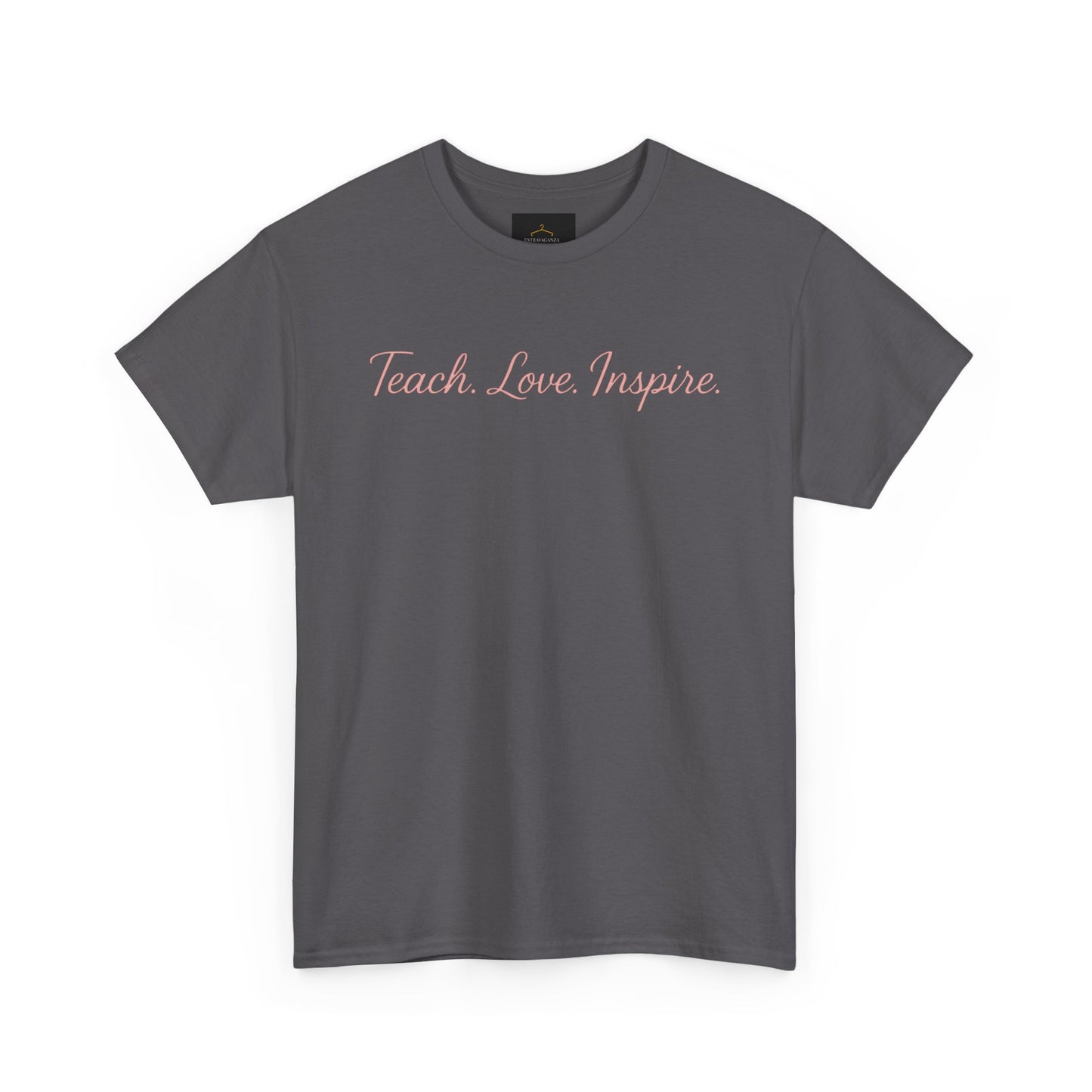 Inspirational Quote Tee, Teach Love Inspire T-Shirt, Motivational Shirt, Gift for Teachers, Casual Wear, Unisex Cotton Tee