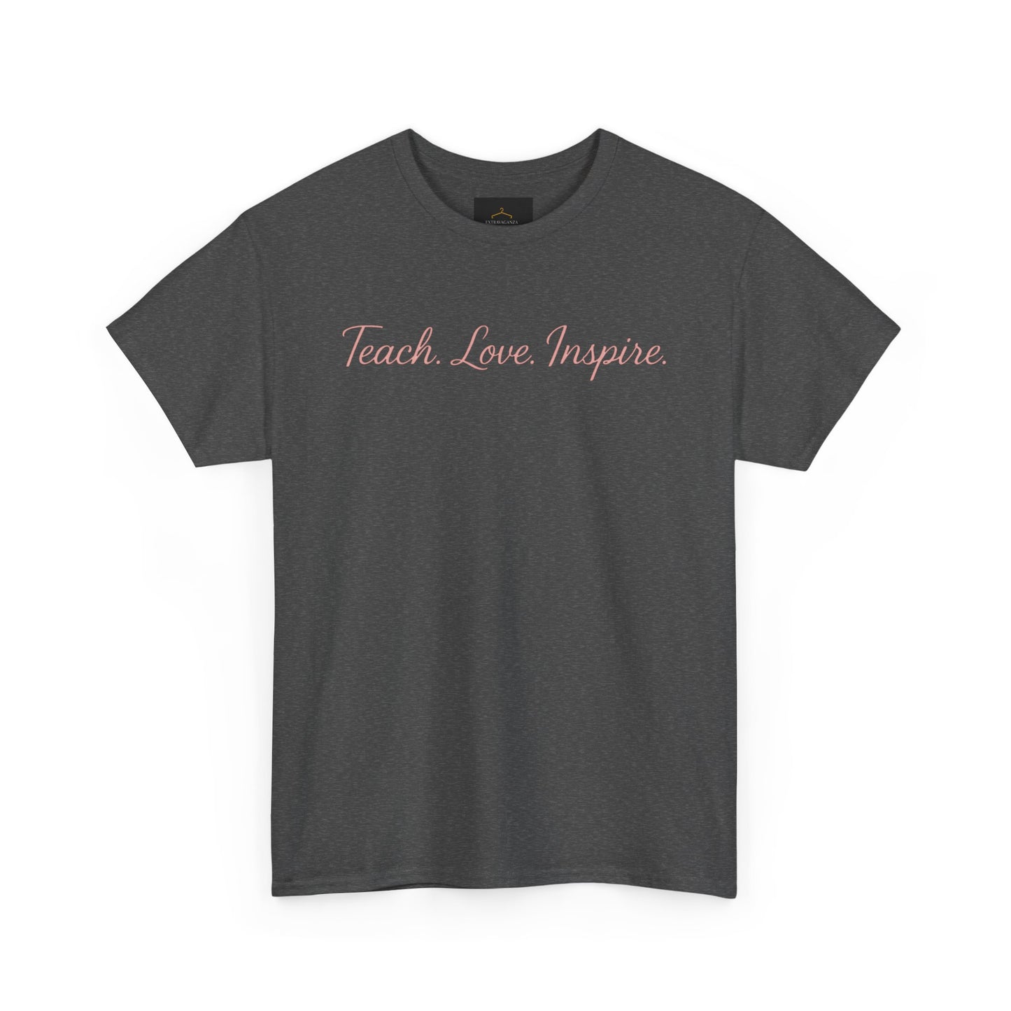 Inspirational Quote Tee, Teach Love Inspire T-Shirt, Motivational Shirt, Gift for Teachers, Casual Wear, Unisex Cotton Tee