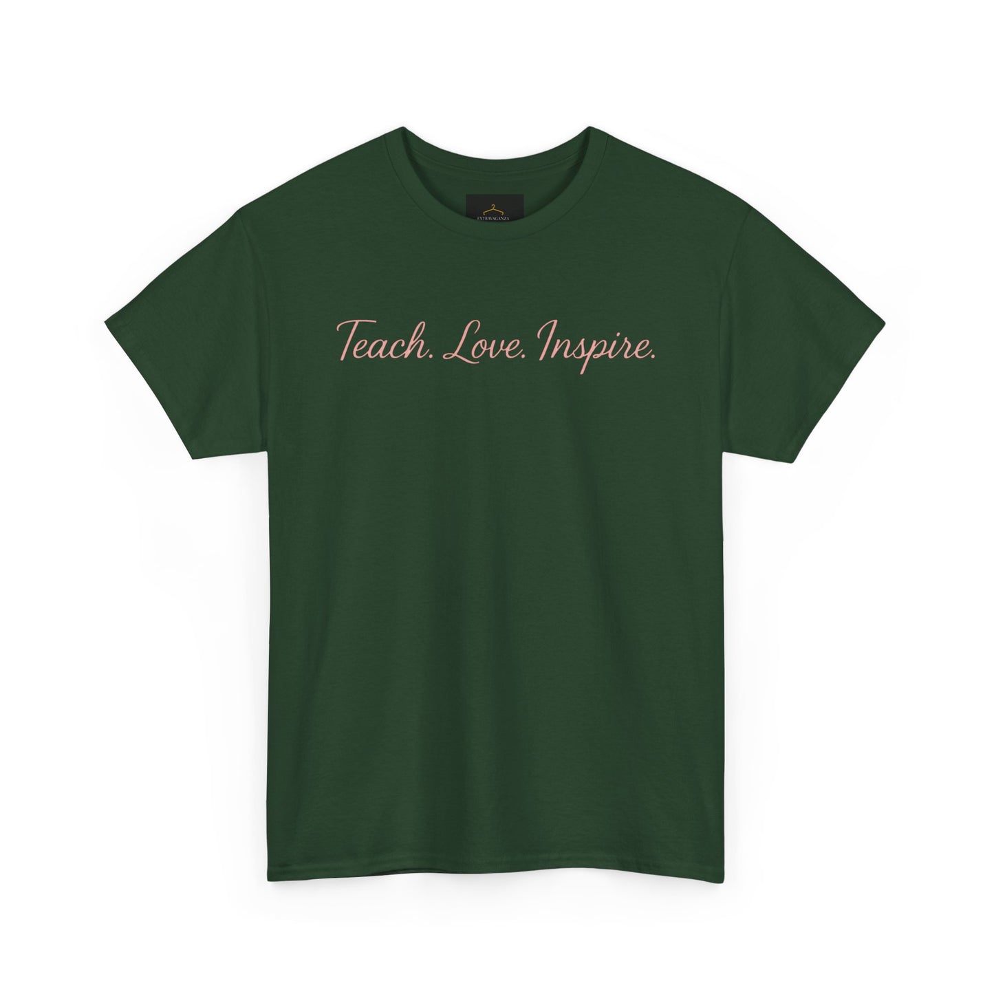 Inspirational Quote Tee, Teach Love Inspire T-Shirt, Motivational Shirt, Gift for Teachers, Casual Wear, Unisex Cotton Tee