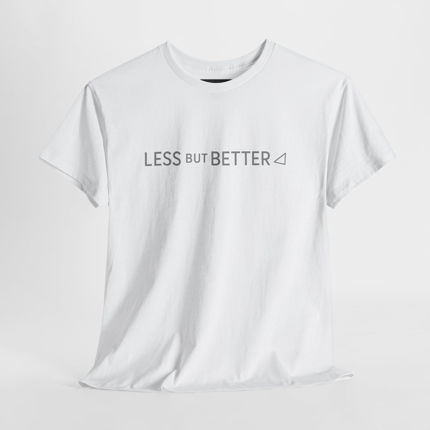 Minimalist Graphic Tee - Less But Better Unisex Heavy Cotton Shirt