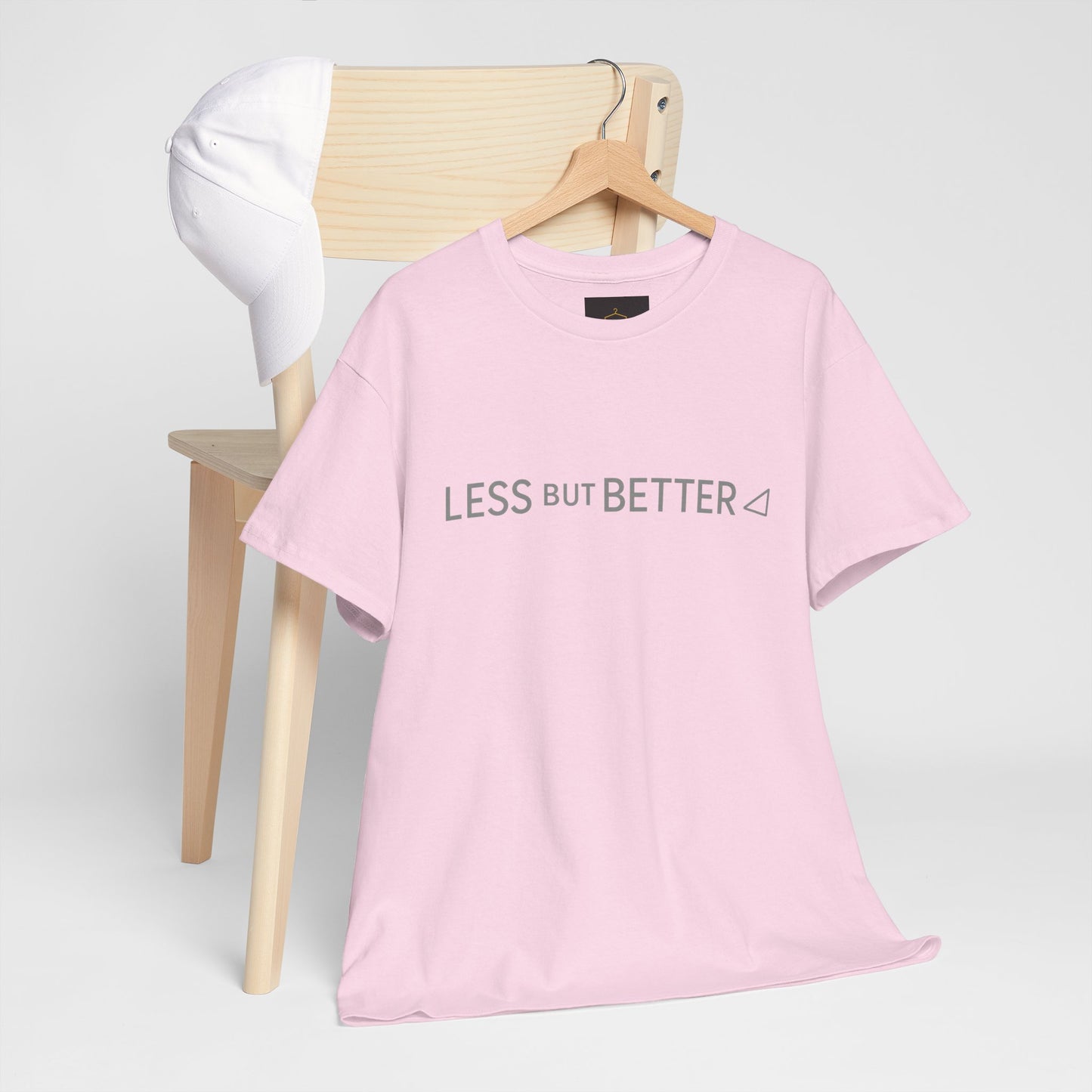 Minimalist Graphic Tee - Less But Better Unisex Heavy Cotton Shirt