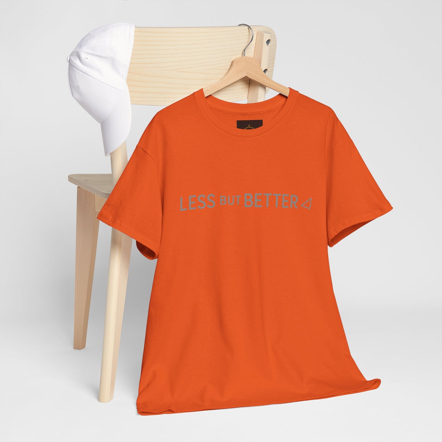 Minimalist Graphic Tee - Less But Better Unisex Heavy Cotton Shirt