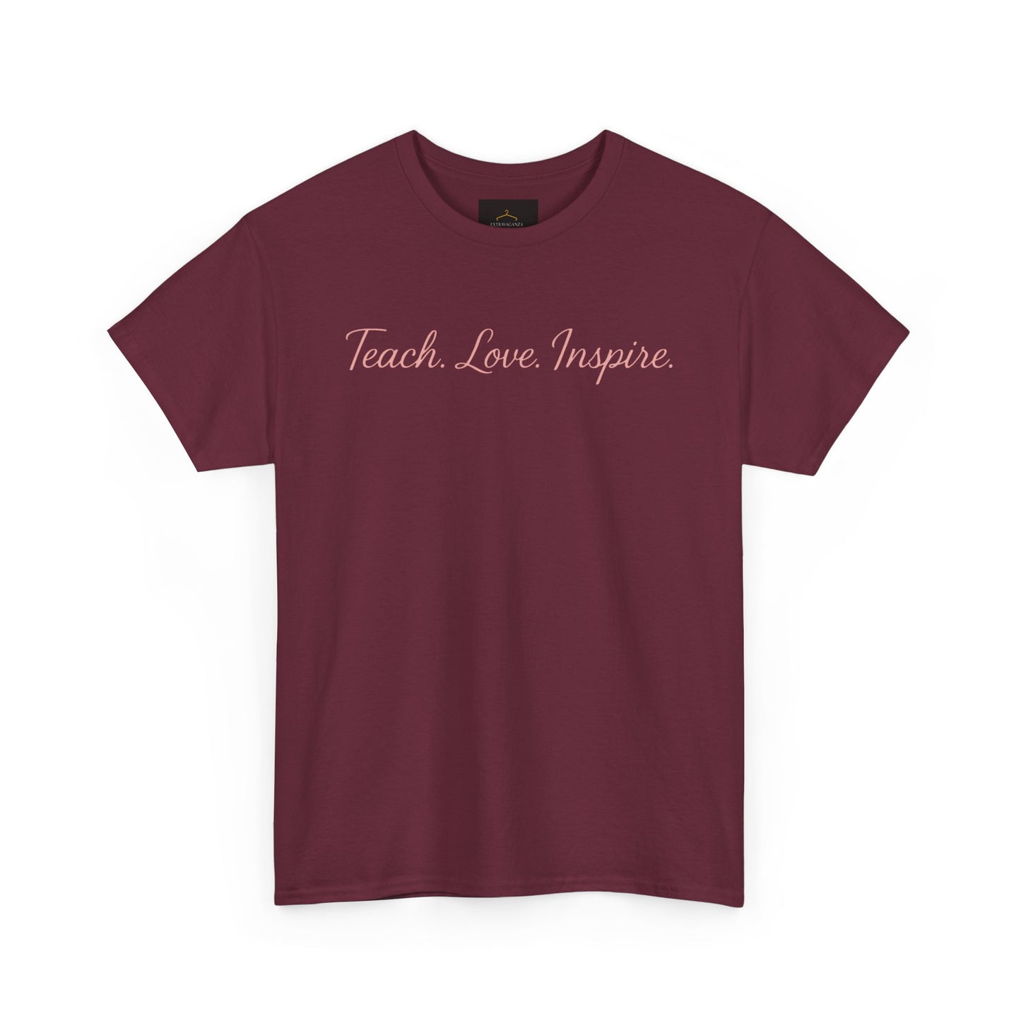 Inspirational Quote Tee, Teach Love Inspire T-Shirt, Motivational Shirt, Gift for Teachers, Casual Wear, Unisex Cotton Tee