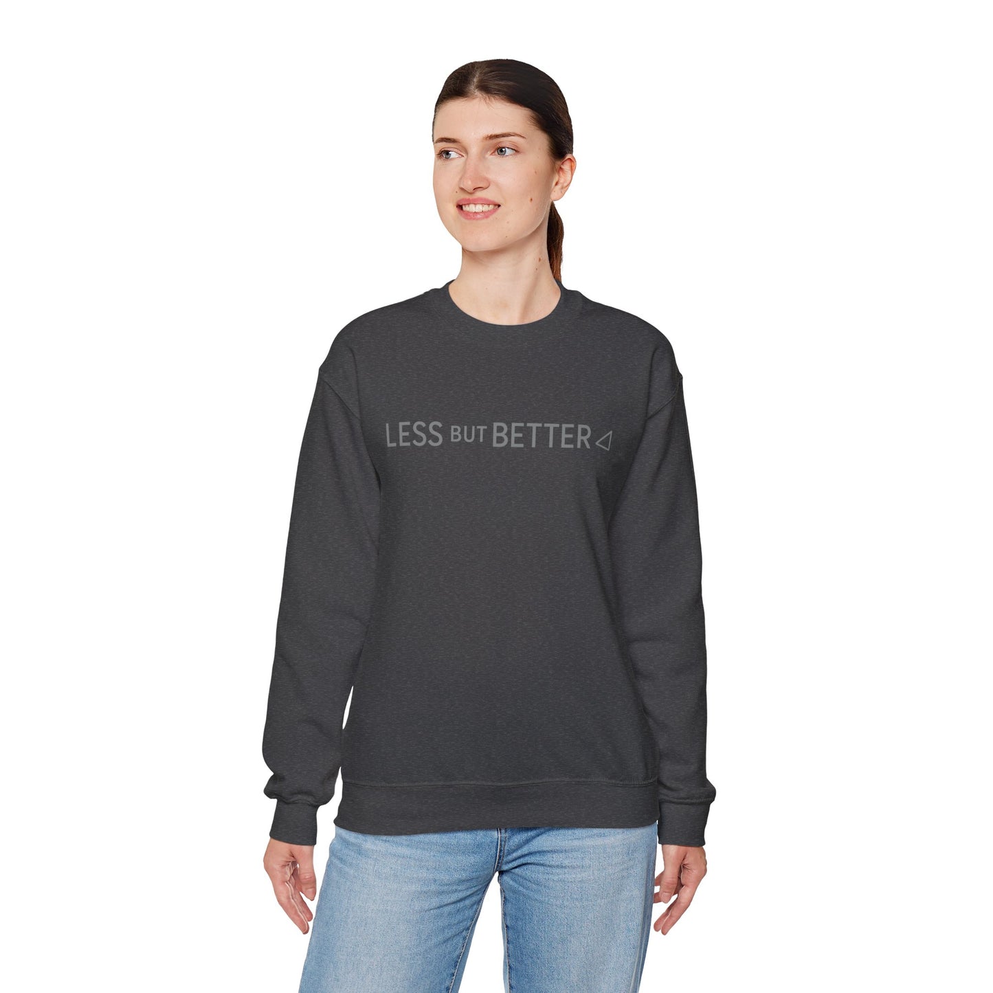Minimalist Cozy Crewneck Sweatshirt - Less But Better, Unisex Apparel