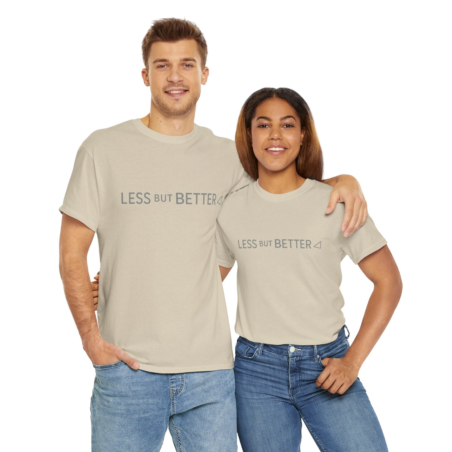 Minimalist Graphic Tee - Less But Better Unisex Heavy Cotton Shirt