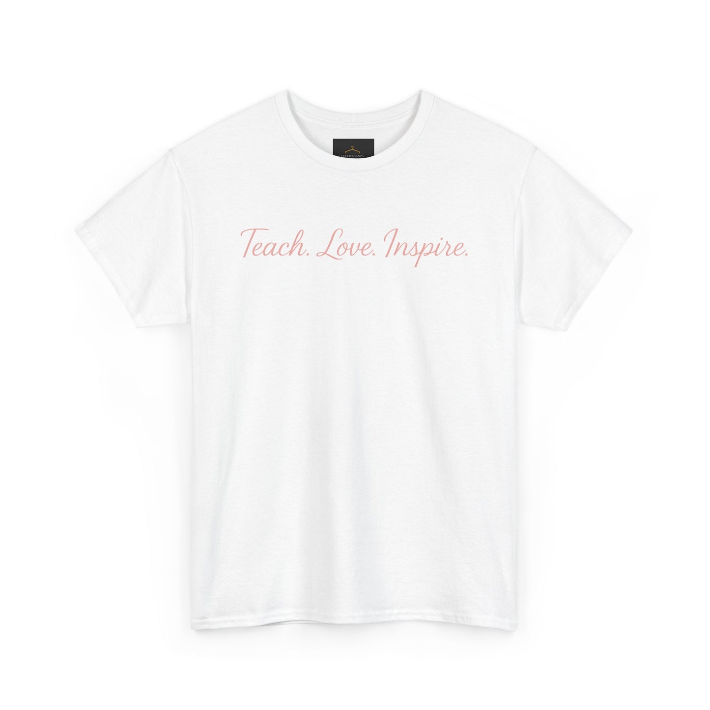 Inspirational Quote Tee, Teach Love Inspire T-Shirt, Motivational Shirt, Gift for Teachers, Casual Wear, Unisex Cotton Tee