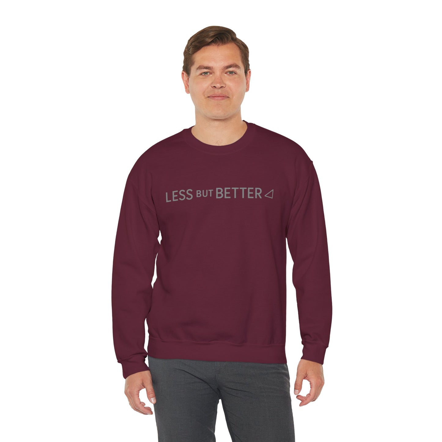 Minimalist Cozy Crewneck Sweatshirt - Less But Better, Unisex Apparel