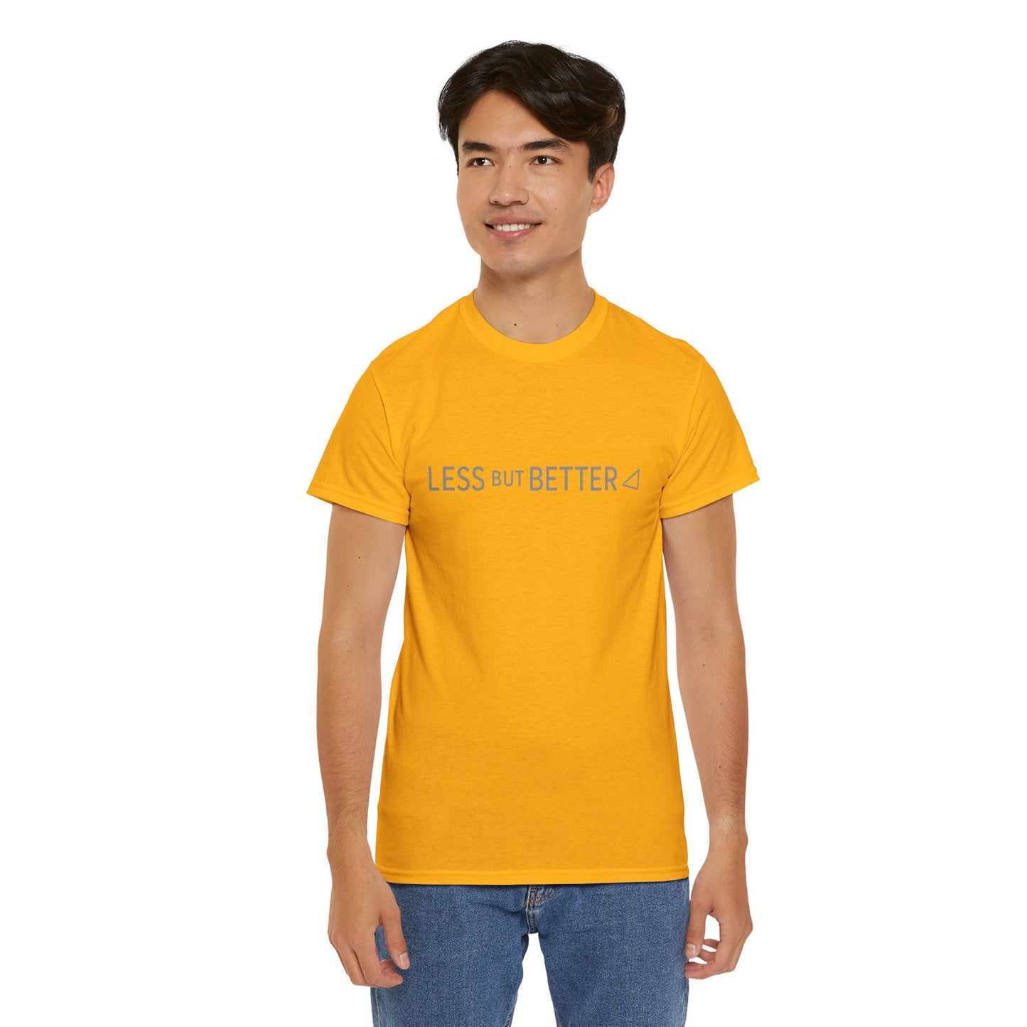 Minimalist Graphic Tee - Less But Better Unisex Heavy Cotton Shirt