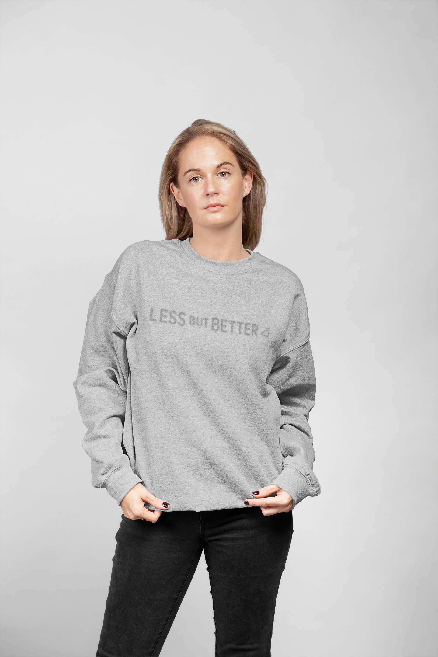 Minimalist Cozy Crewneck Sweatshirt - Less But Better, Unisex Apparel