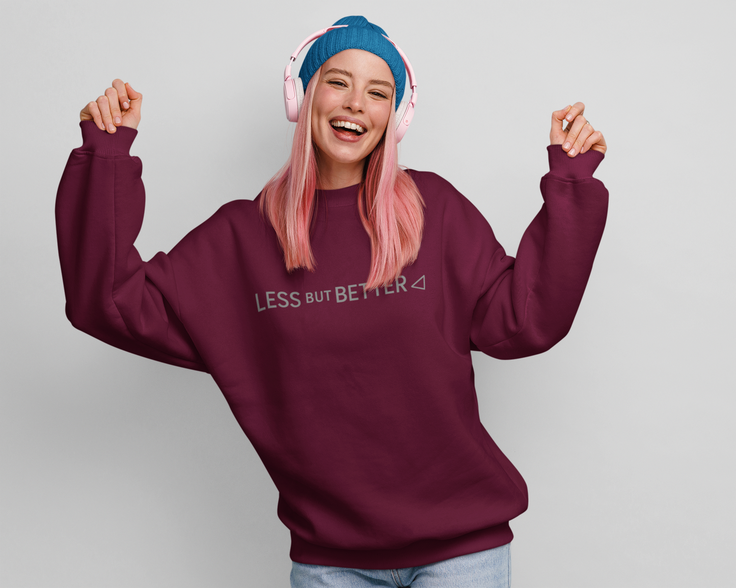 Minimalist Cozy Crewneck Sweatshirt - Less But Better, Unisex Apparel