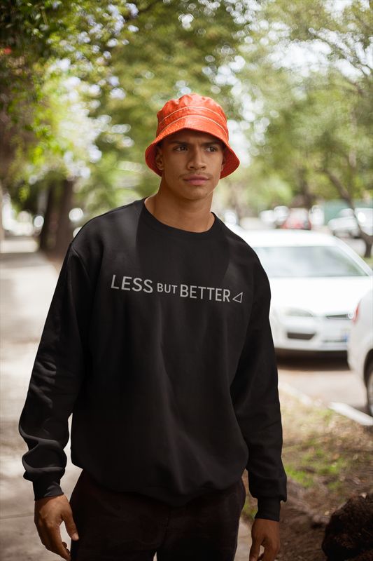 Minimalist Cozy Crewneck Sweatshirt - Less But Better, Unisex Apparel