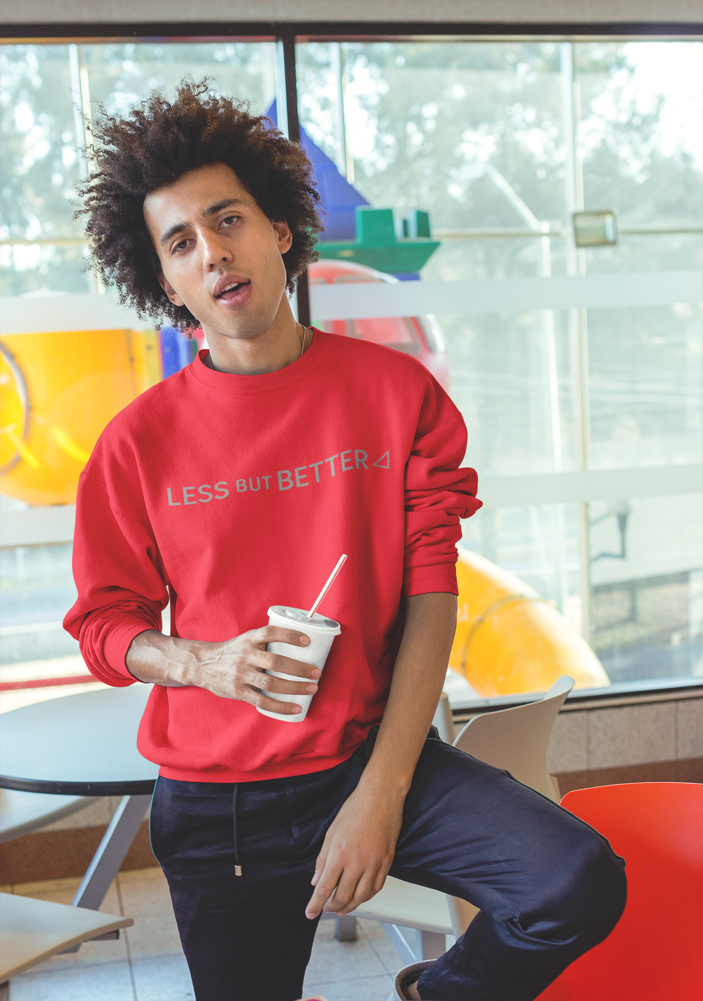 Minimalist Cozy Crewneck Sweatshirt - Less But Better, Unisex Apparel