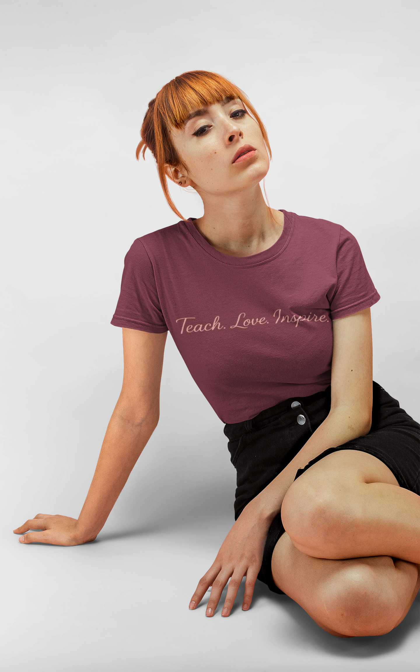 Inspirational Quote Tee, Teach Love Inspire T-Shirt, Motivational Shirt, Gift for Teachers, Casual Wear, Unisex Cotton Tee