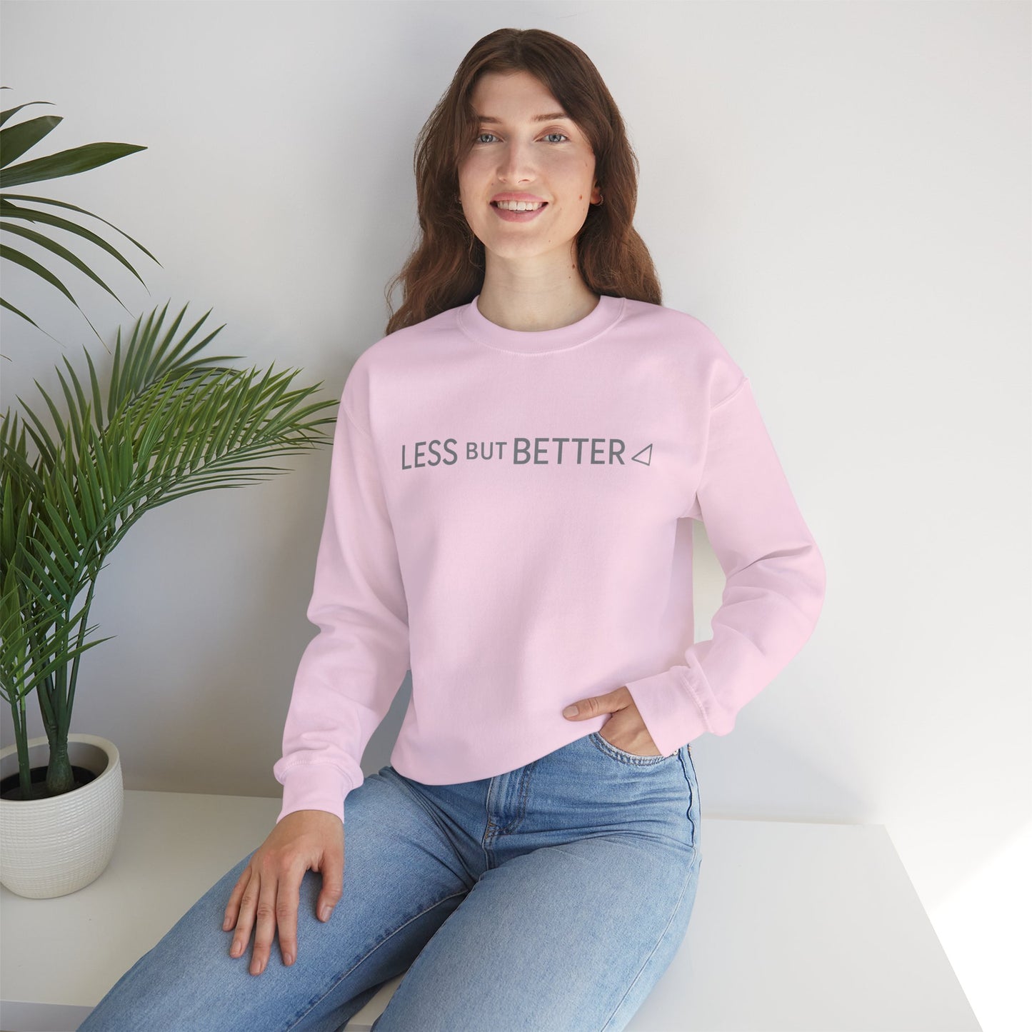 Minimalist Cozy Crewneck Sweatshirt - Less But Better, Unisex Apparel