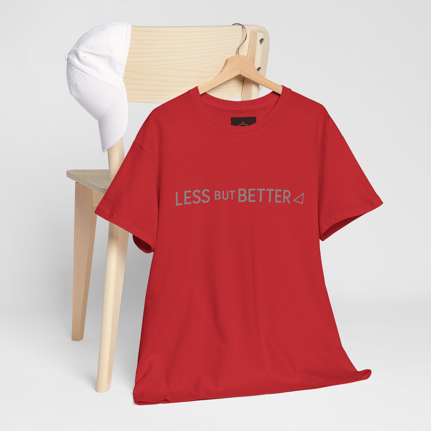 Minimalist Graphic Tee - Less But Better Unisex Heavy Cotton Shirt