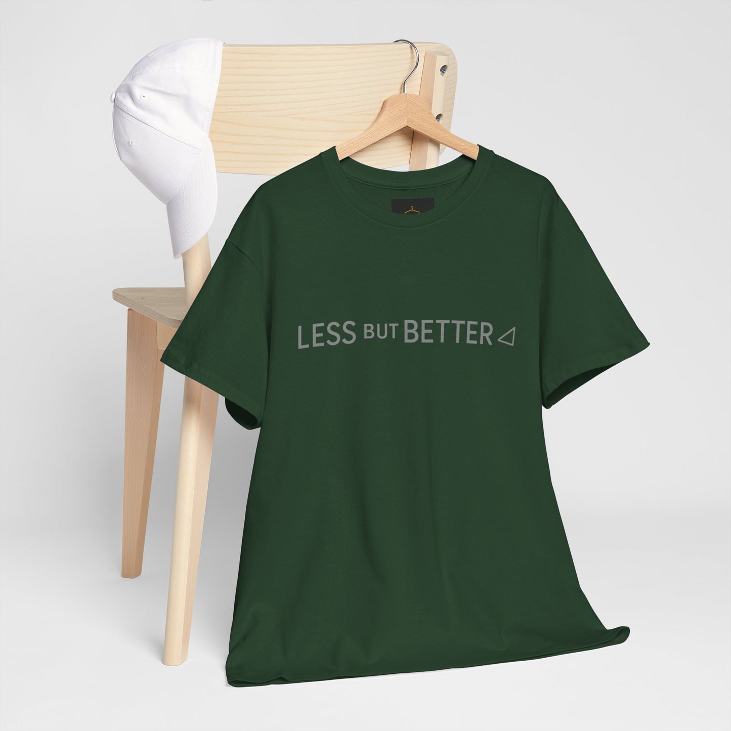 Minimalist Graphic Tee - Less But Better Unisex Heavy Cotton Shirt