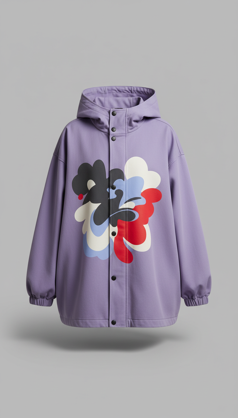 Indie Lilac Oversized Street Jacket