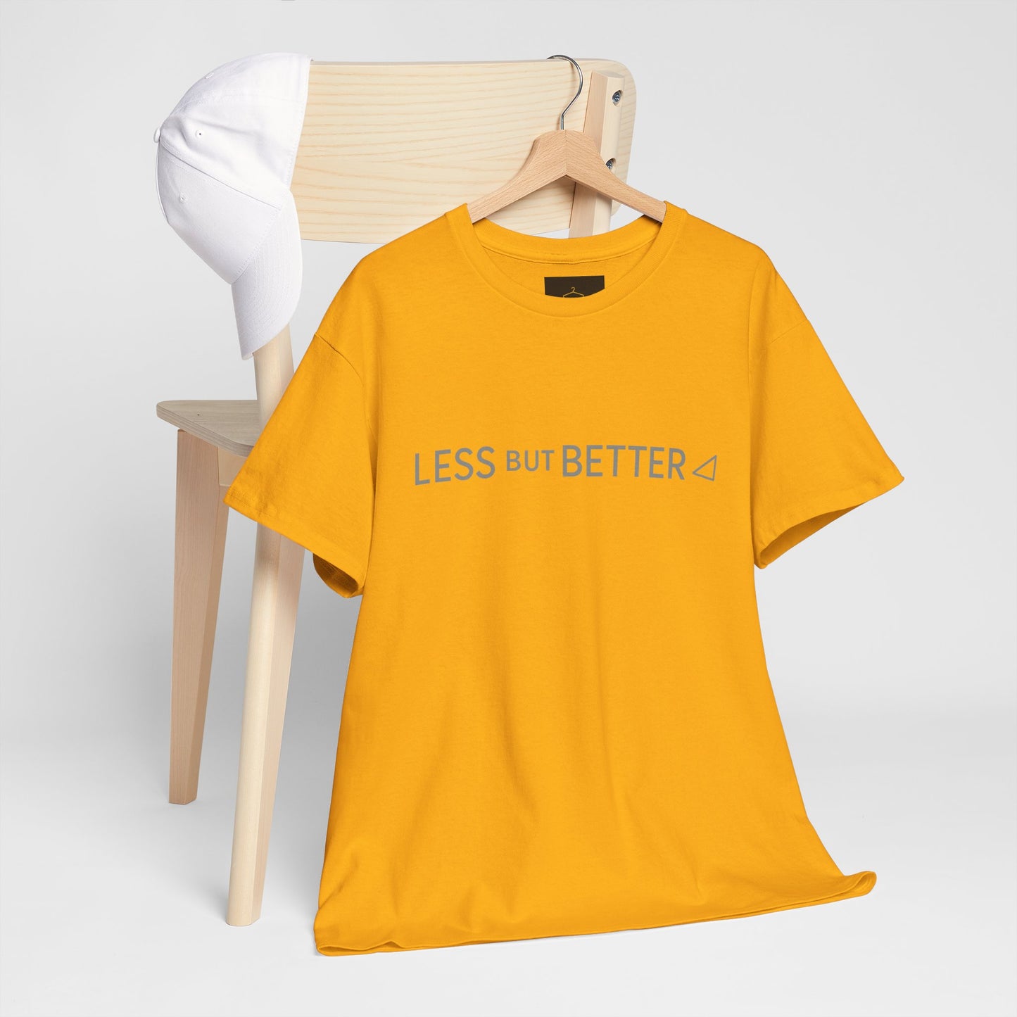 Minimalist Graphic Tee - Less But Better Unisex Heavy Cotton Shirt