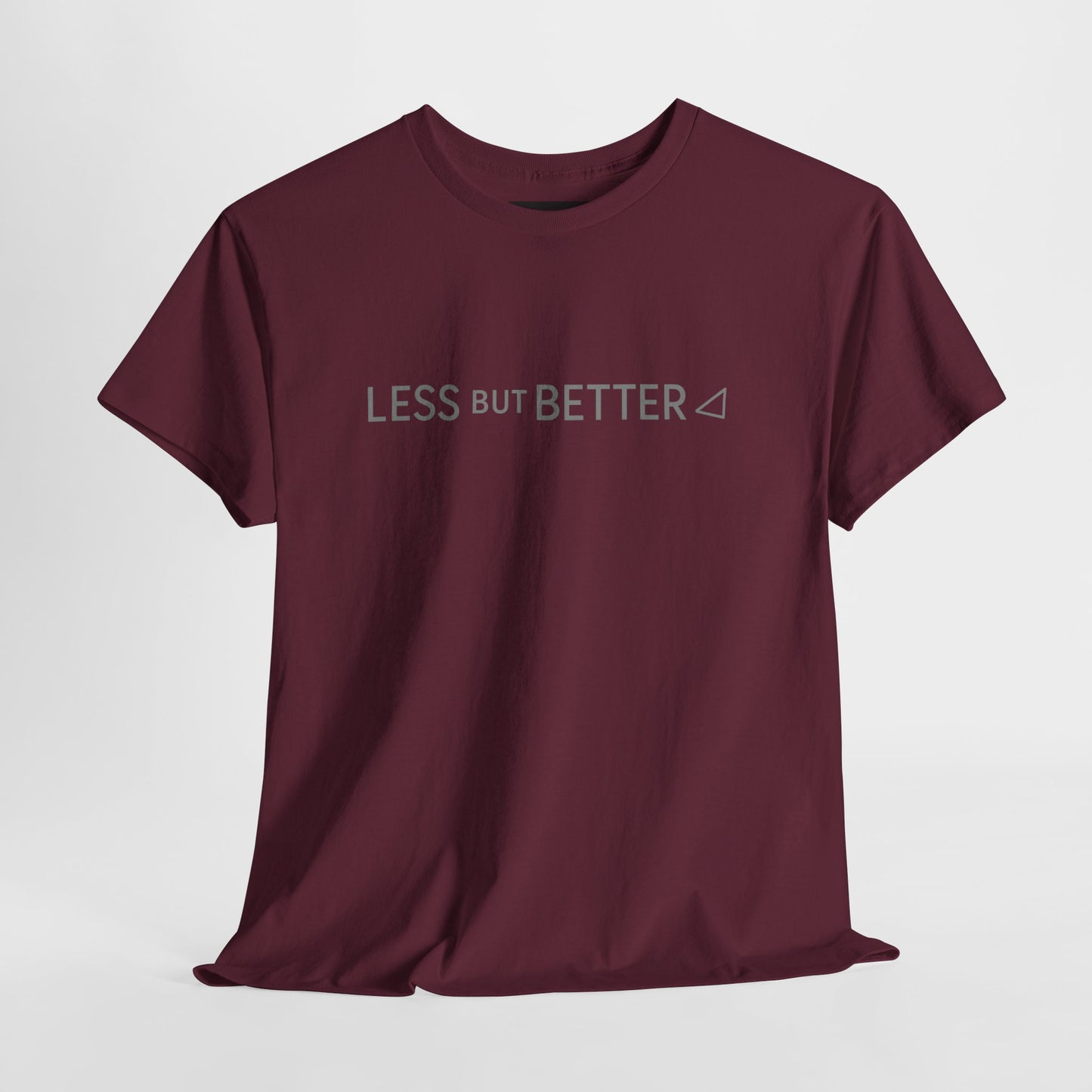 Minimalist Graphic Tee - Less But Better Unisex Heavy Cotton Shirt