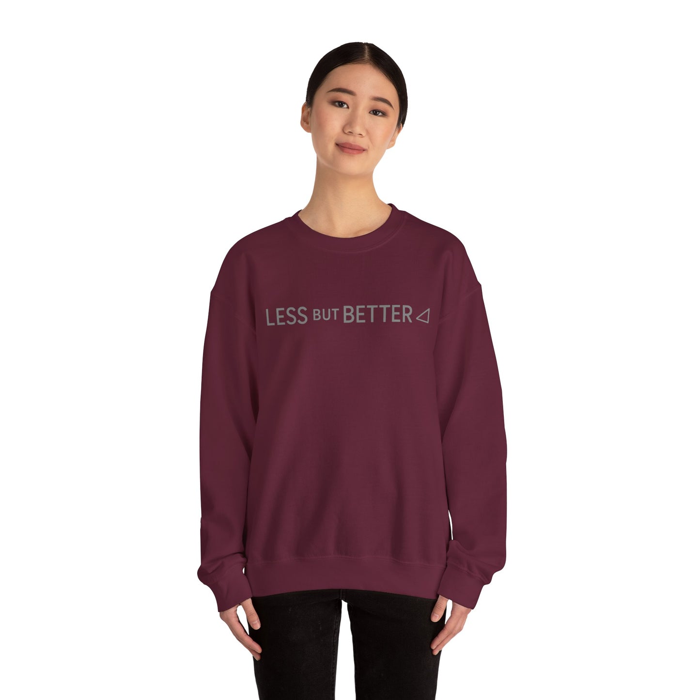 Minimalist Cozy Crewneck Sweatshirt - Less But Better, Unisex Apparel