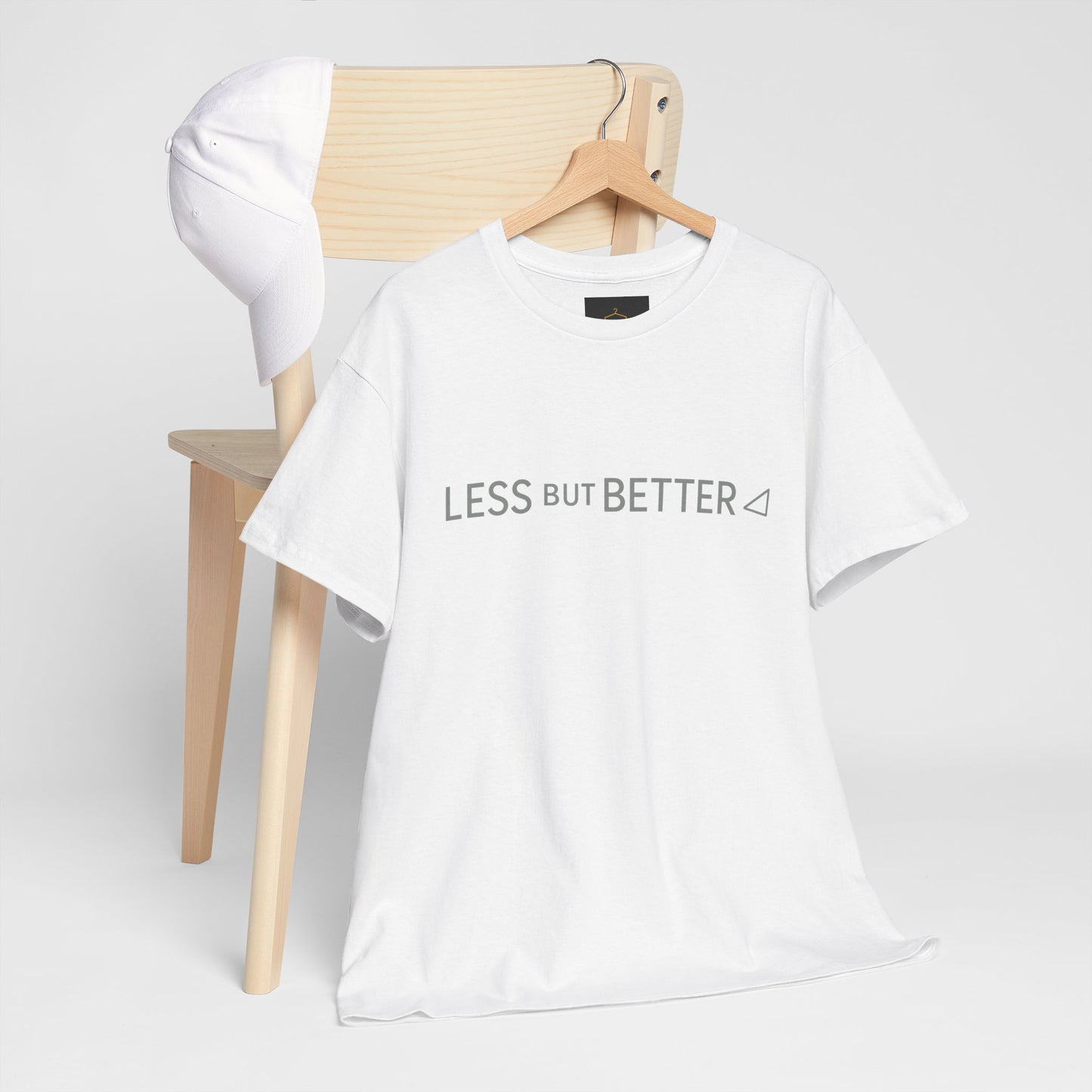 Minimalist Graphic Tee - Less But Better Unisex Heavy Cotton Shirt