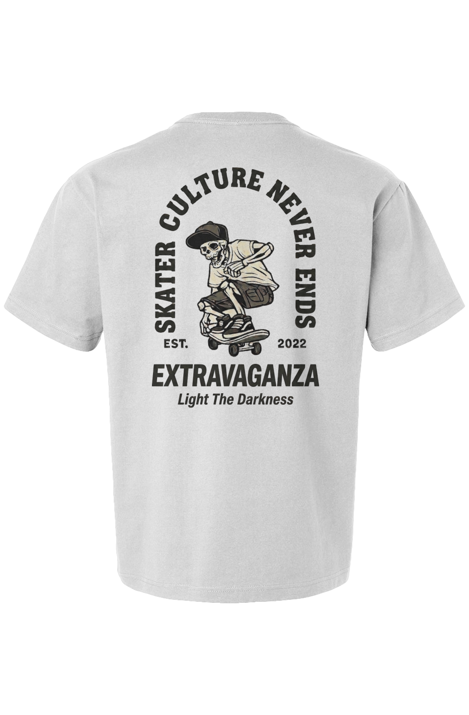 Vintage Skater Skeleton T-Shirt / Extravaganza Skate Culture Tee