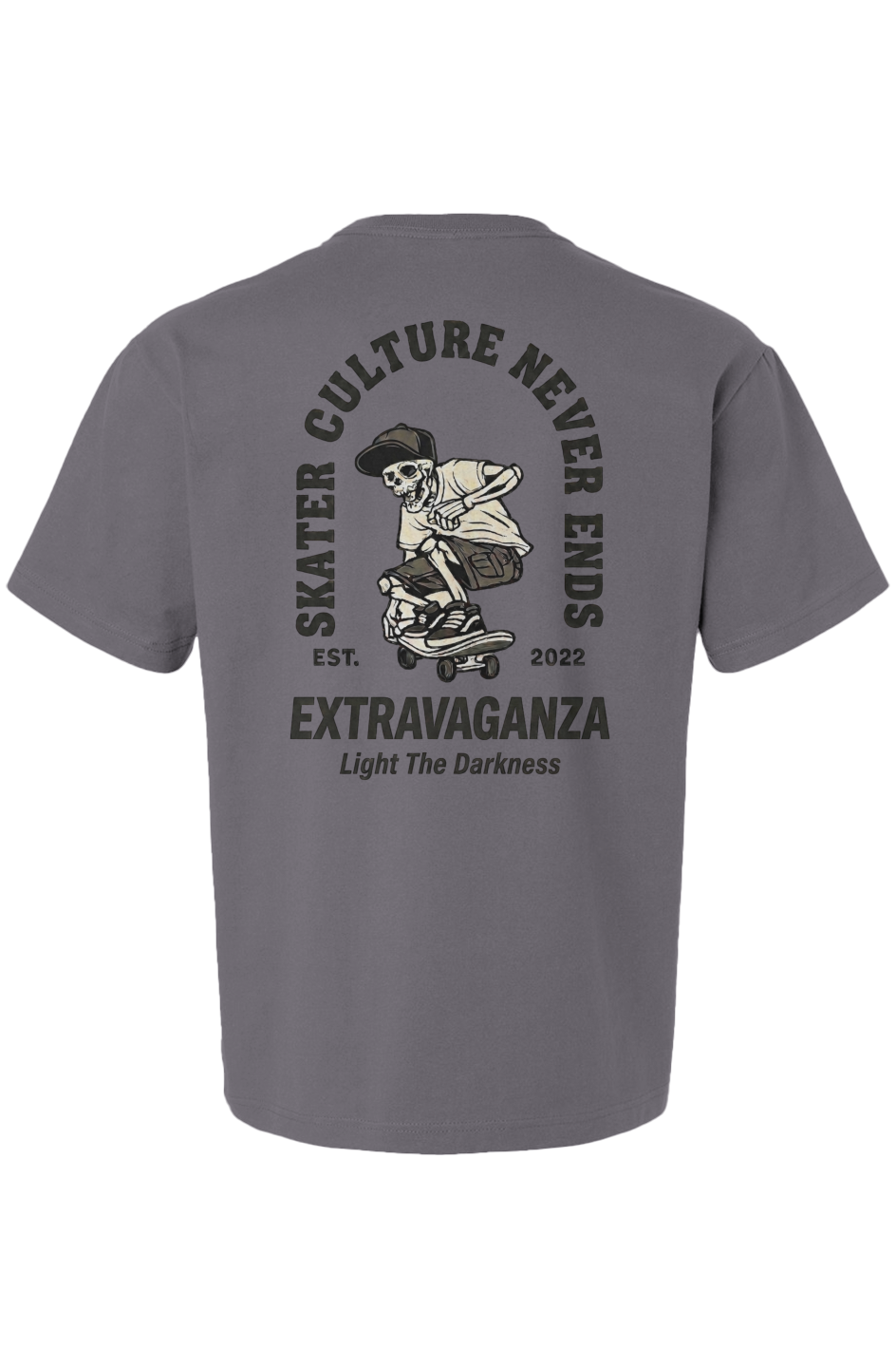 Vintage Skater Skeleton T-Shirt / Extravaganza Skate Culture Tee